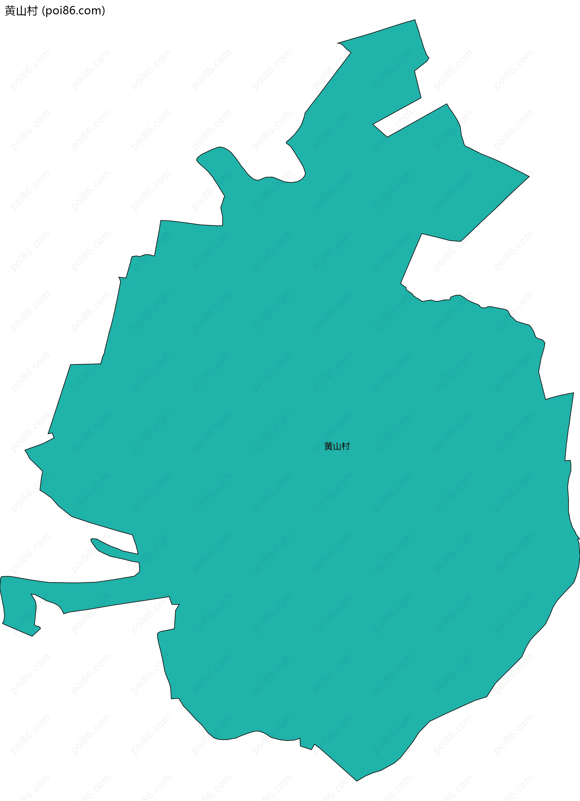 黄山村边界地图