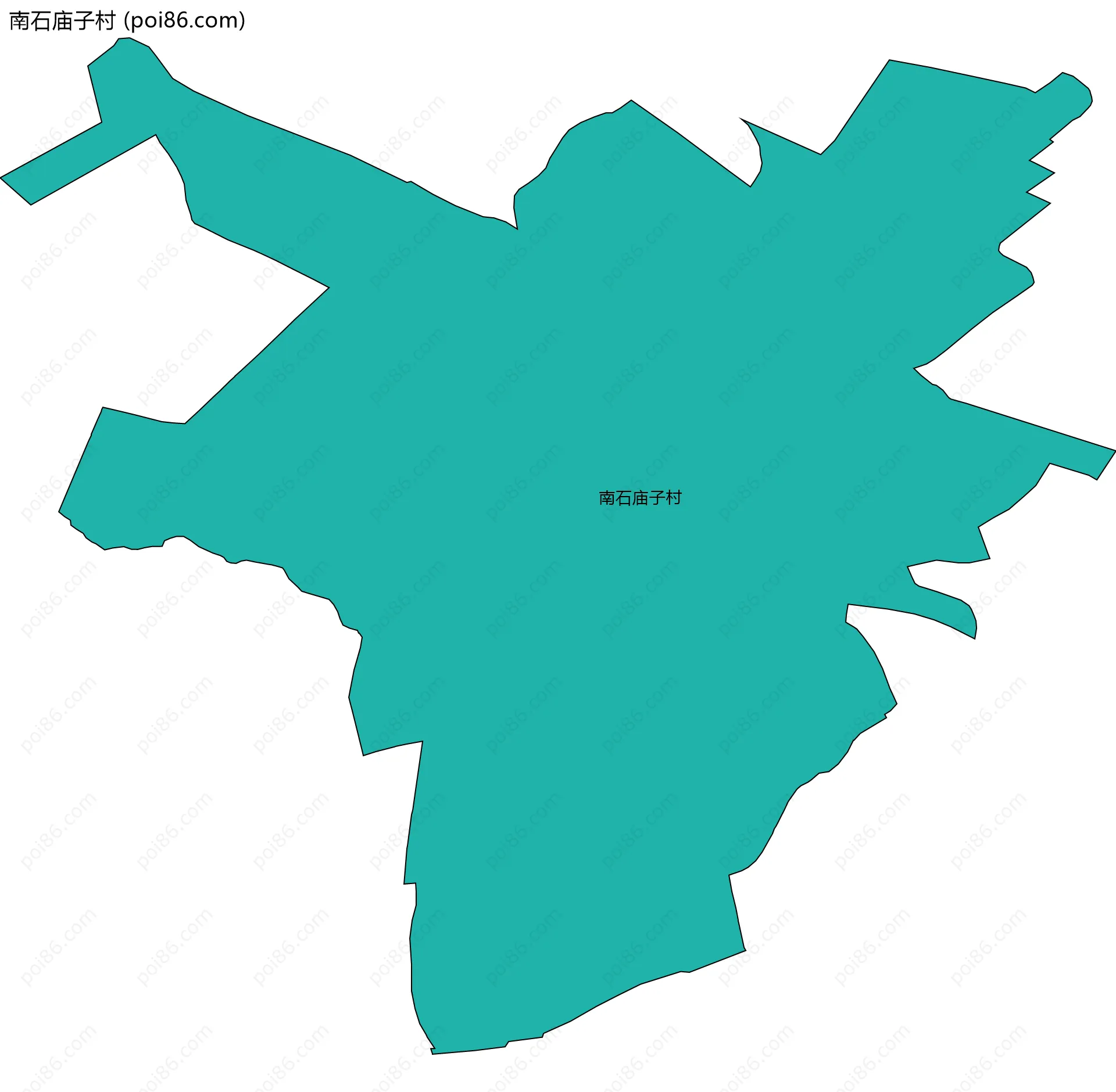 南石庙子村边界地图
