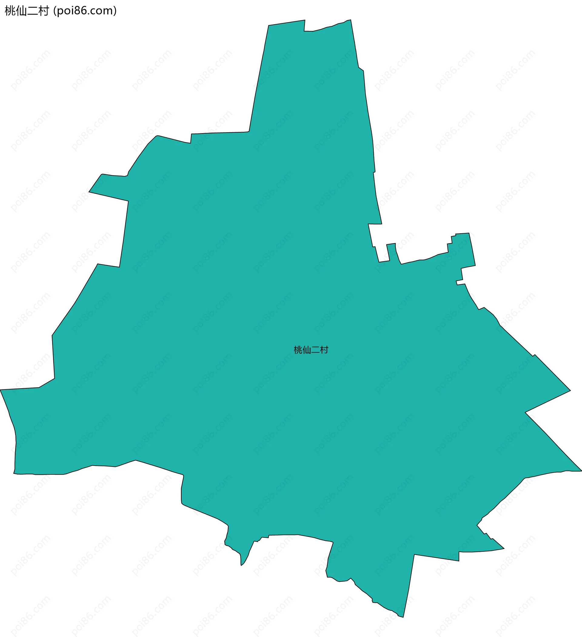 桃仙二村边界地图