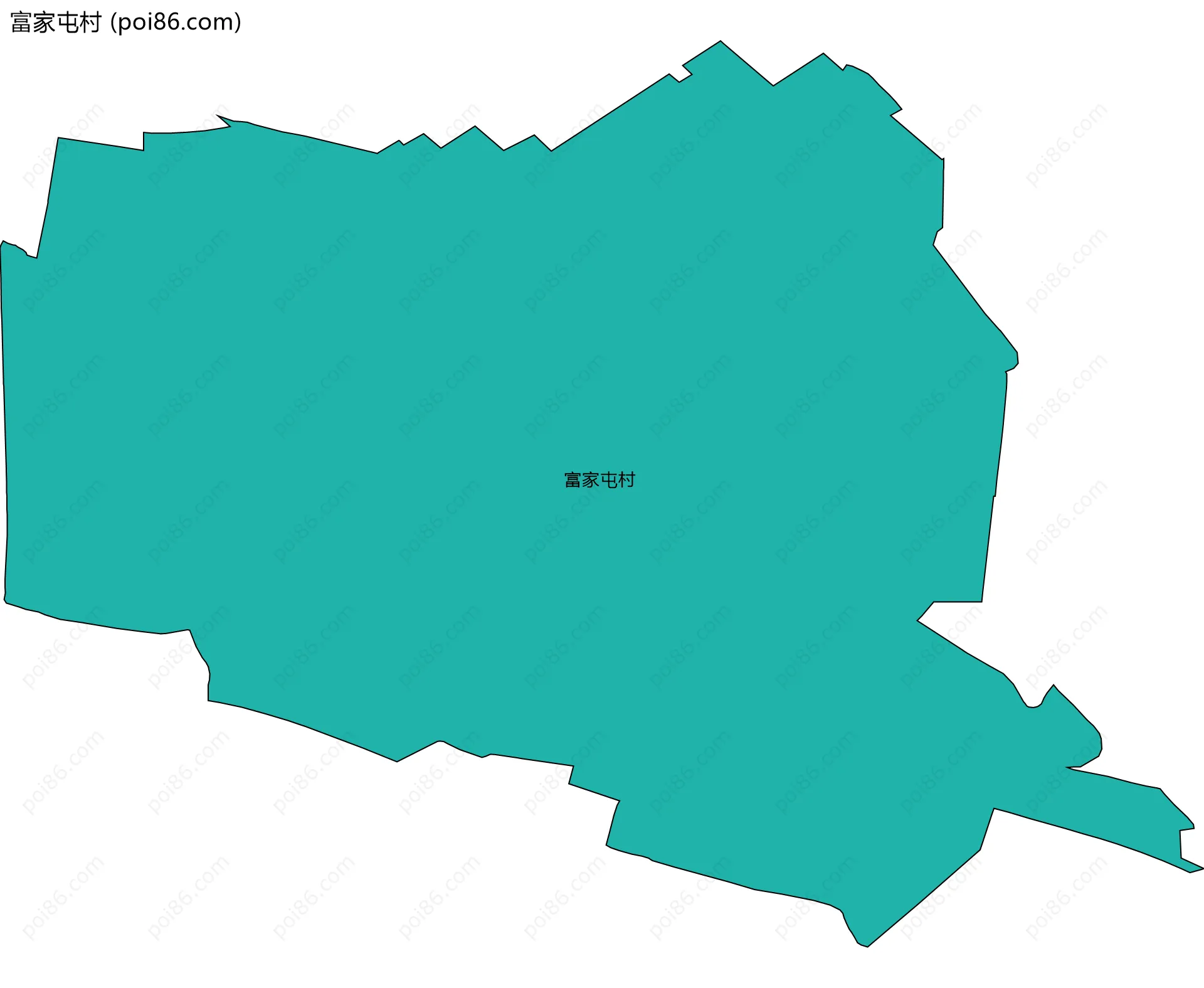 富家屯村边界地图