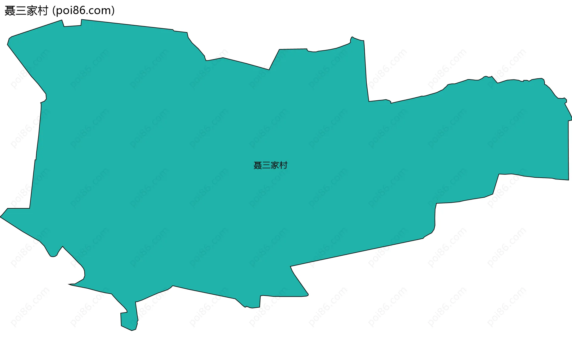 聂三家村边界地图