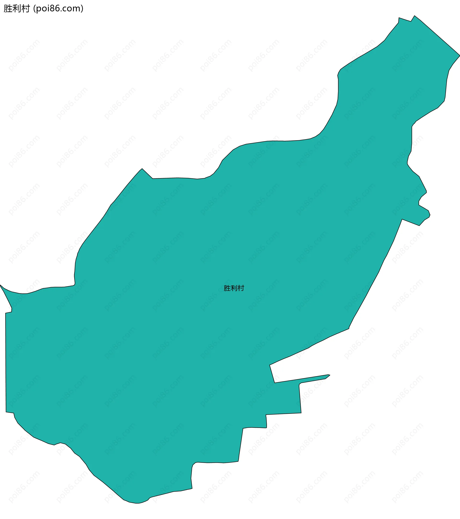 胜利村边界地图
