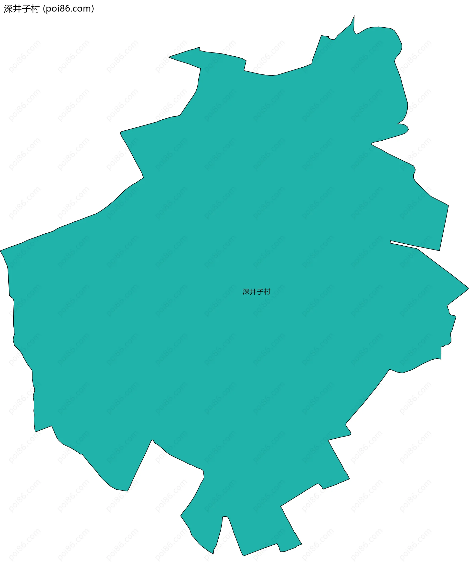 深井子村边界地图