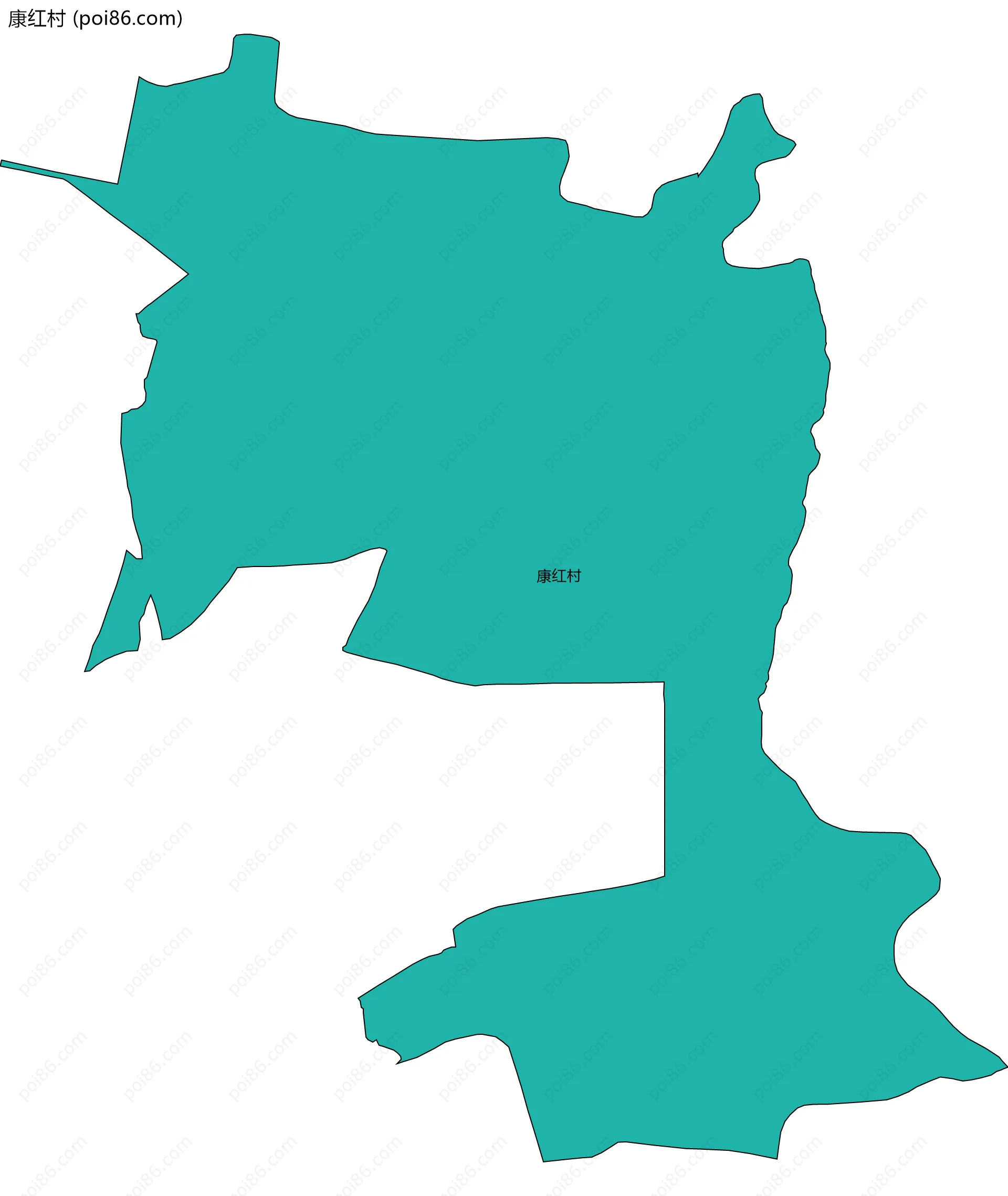 康红村边界地图