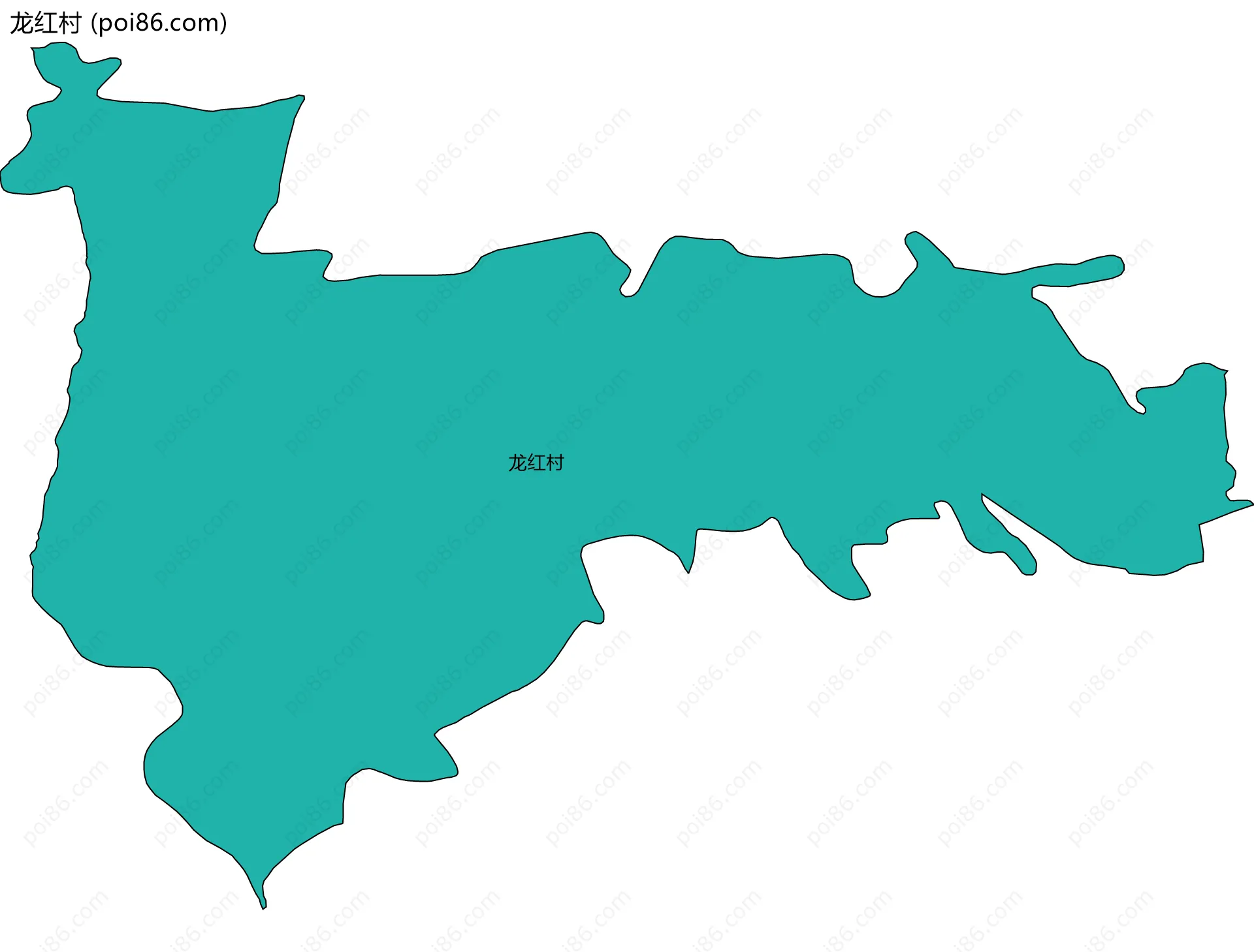 龙红村边界地图
