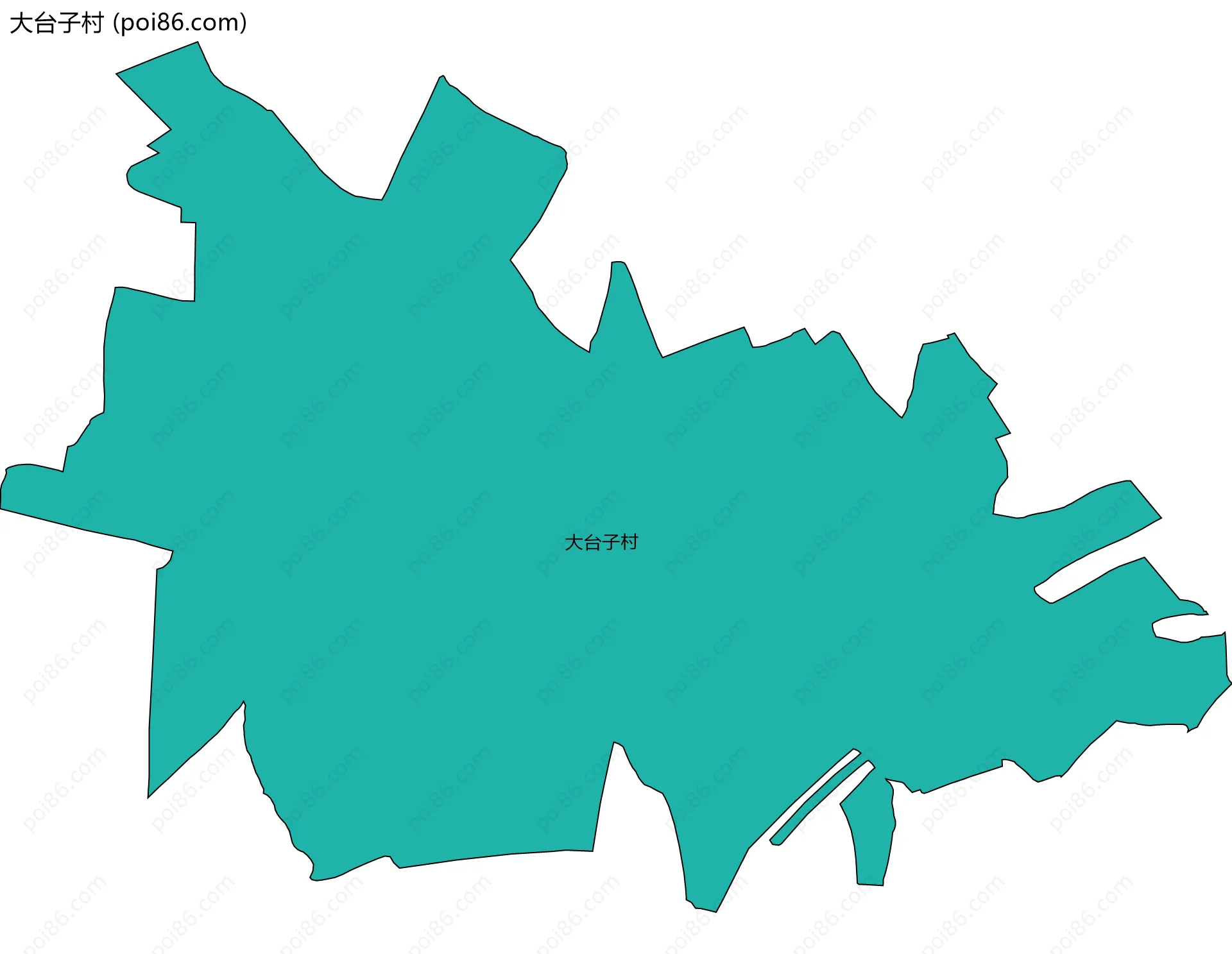 大台子村边界地图
