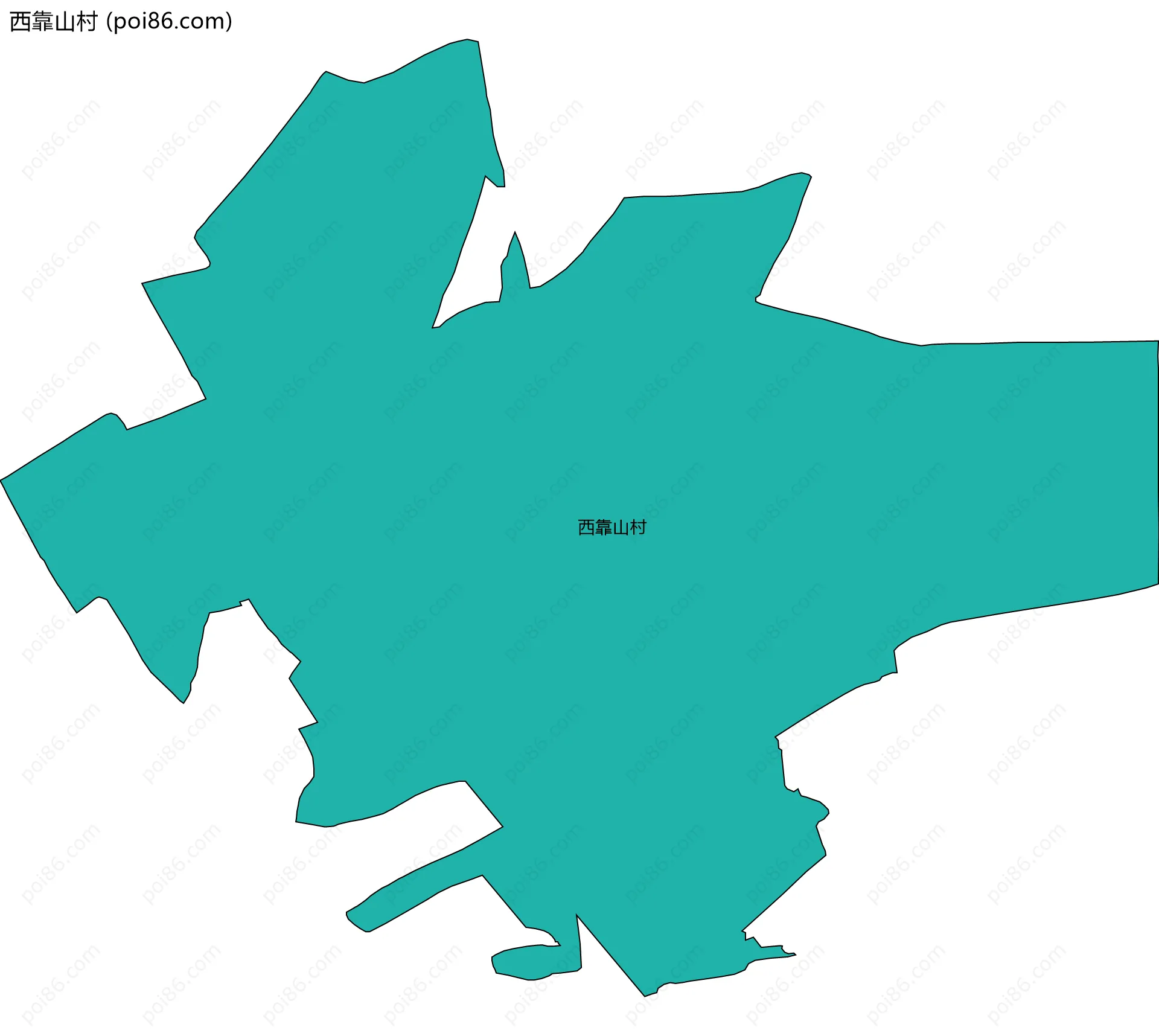 西靠山村边界地图