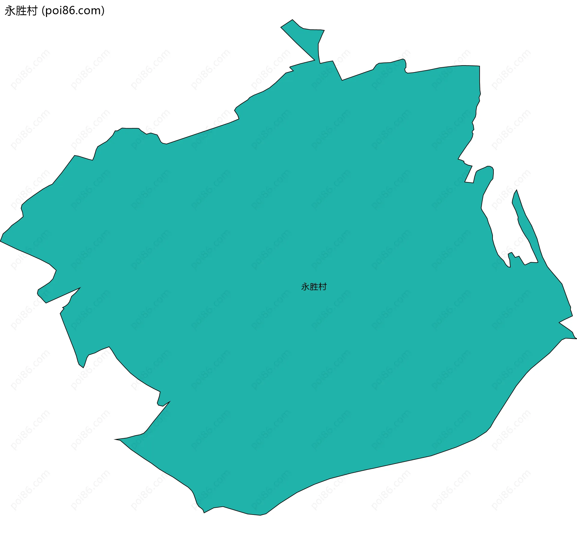 永胜村边界地图