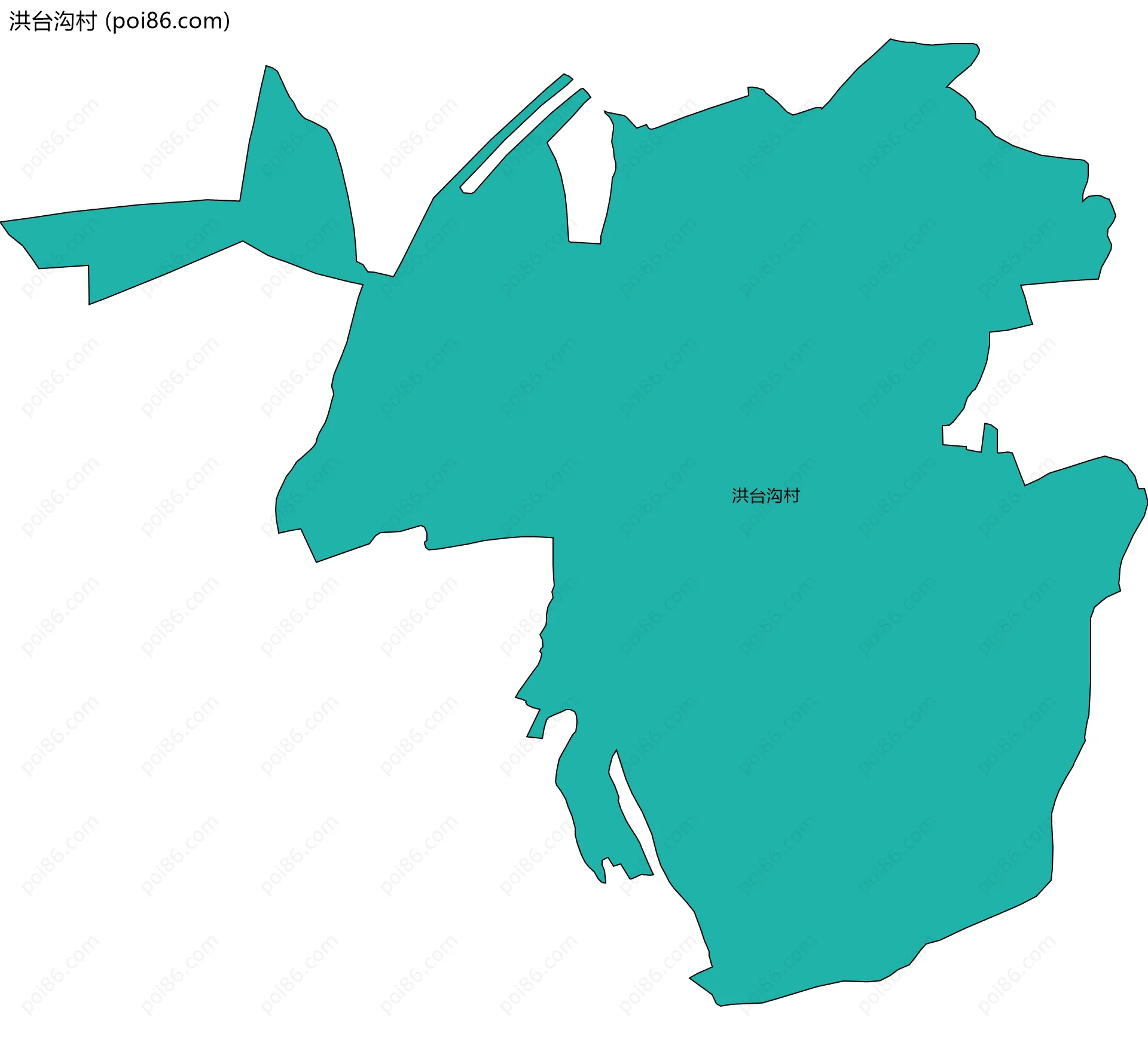 洪台沟村边界地图