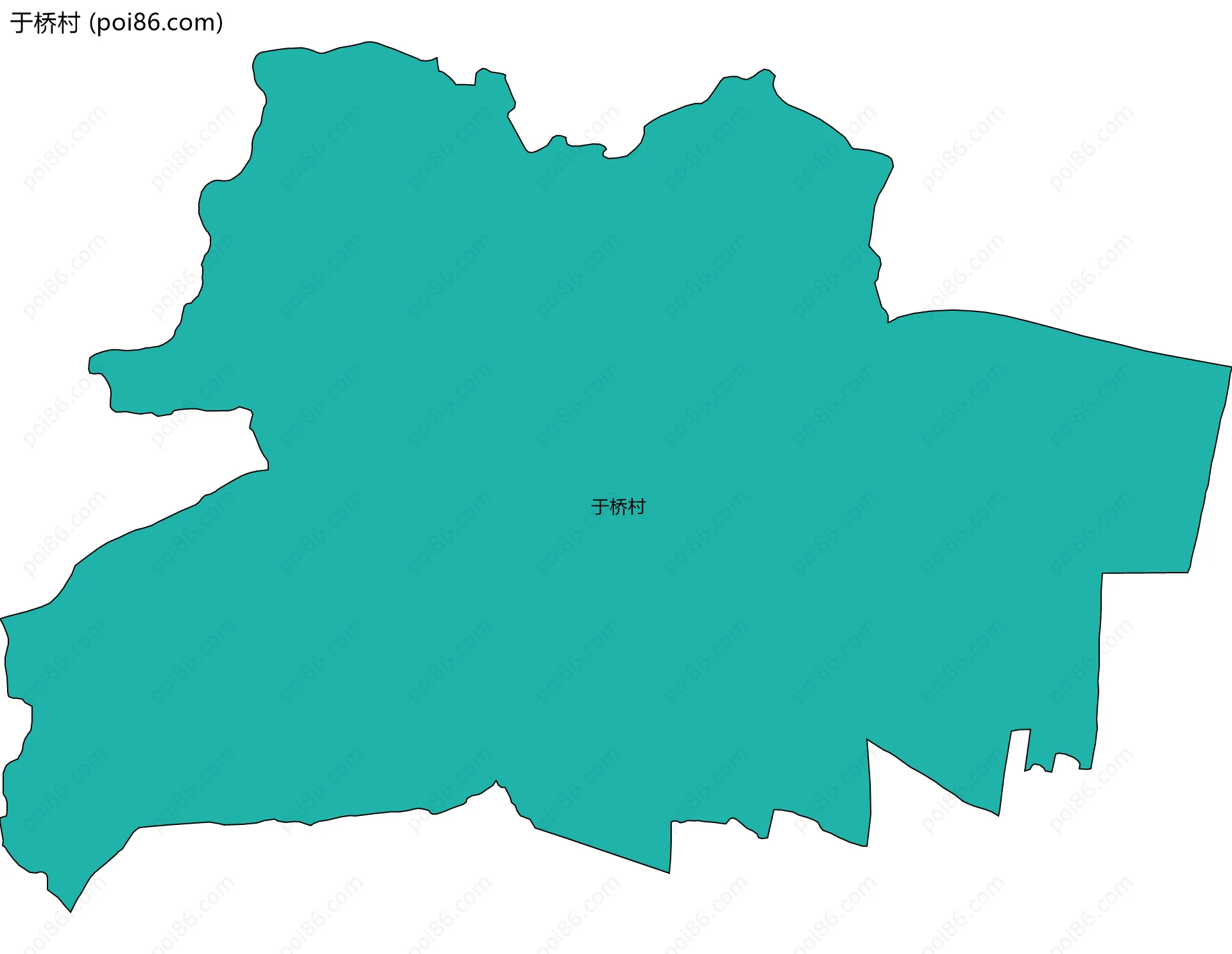 于桥村边界地图
