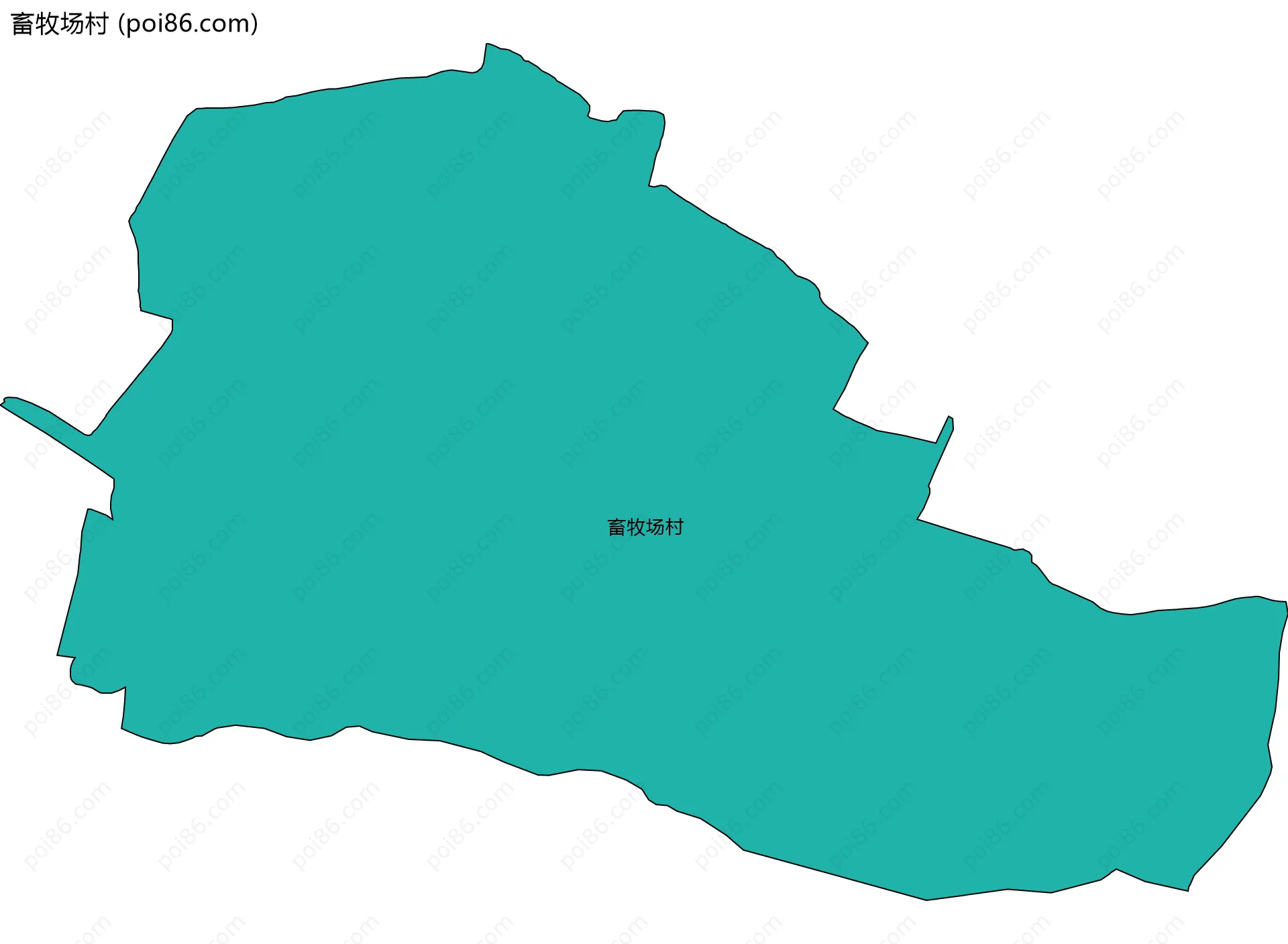 畜牧场村边界地图