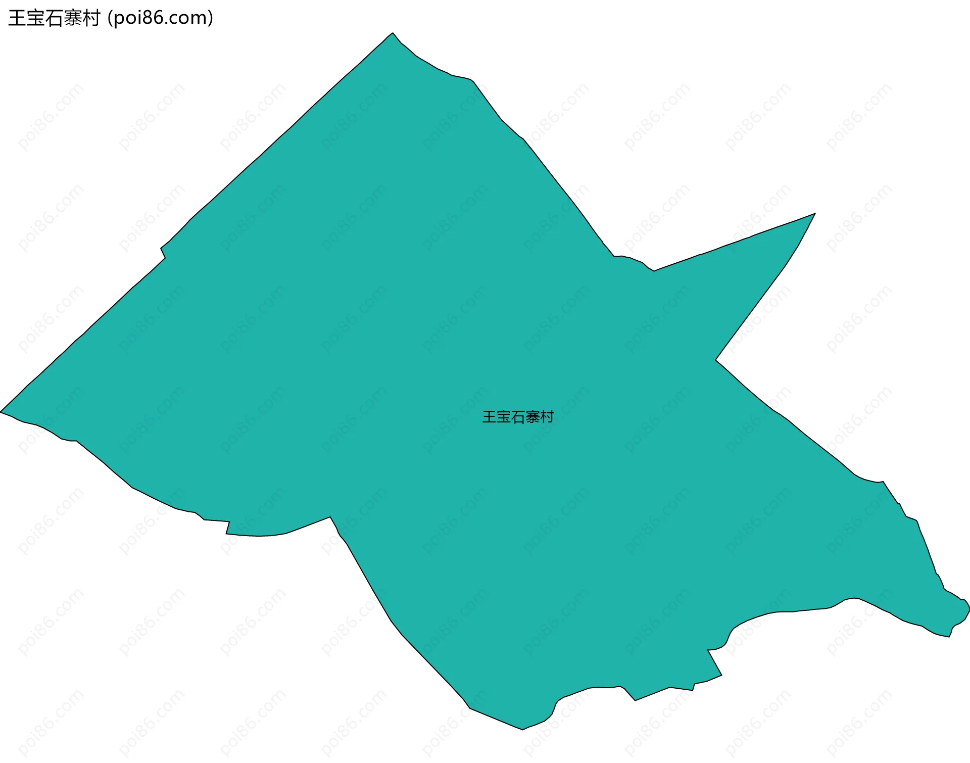 王宝石寨村边界地图