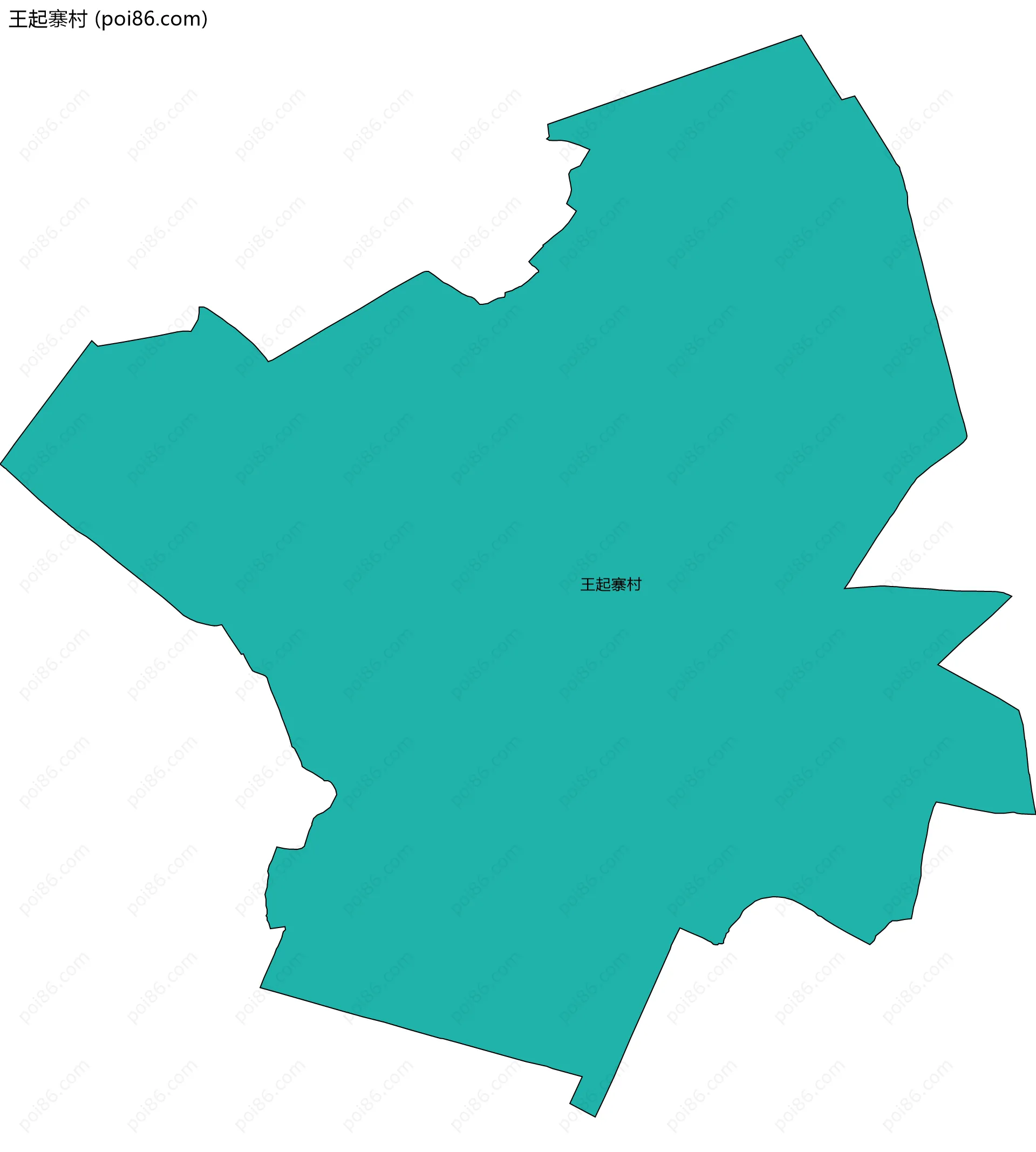 王起寨村边界地图