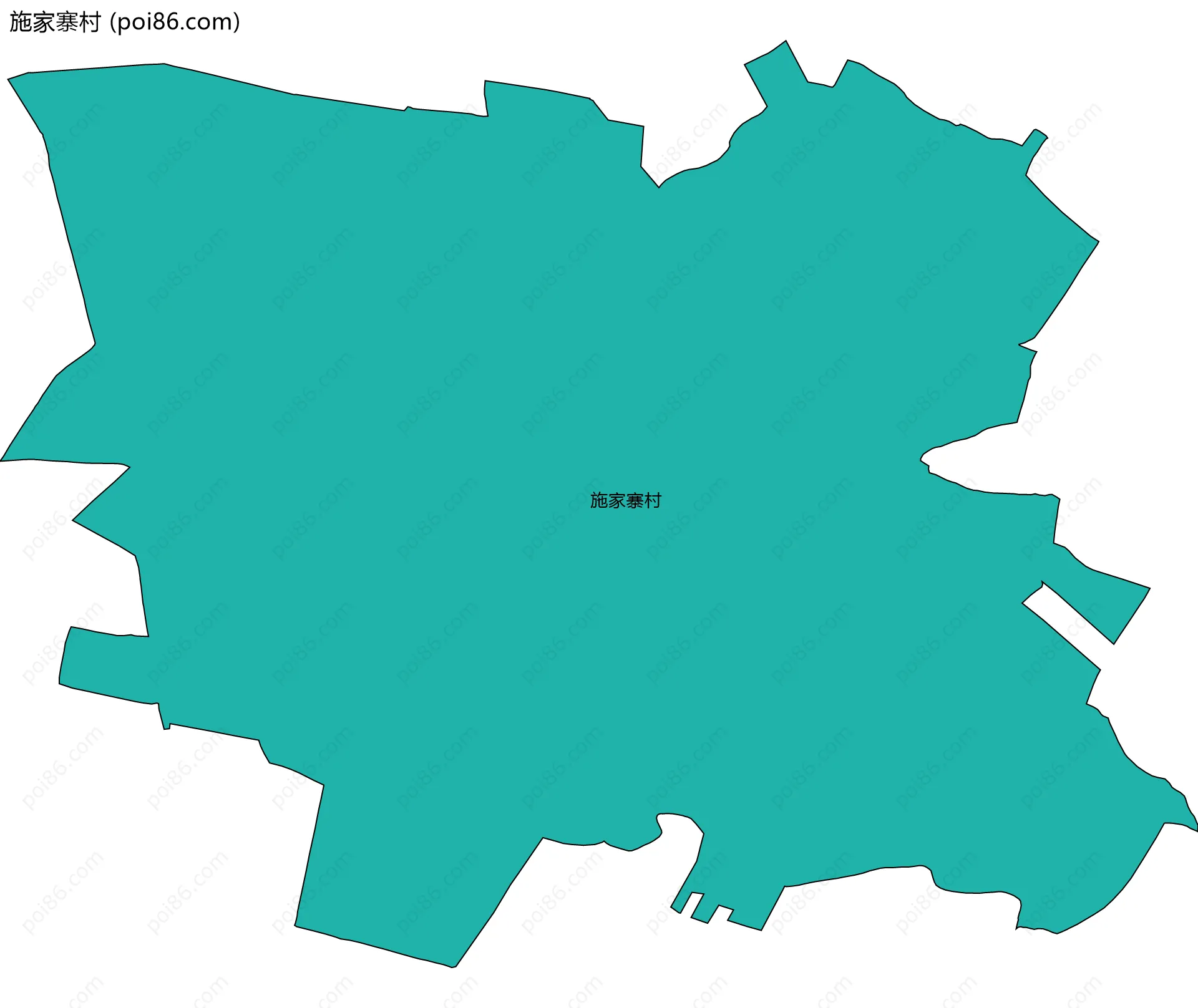 施家寨村边界地图