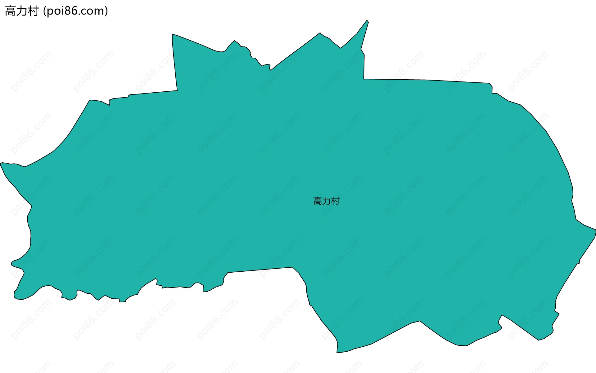 高力村边界地图