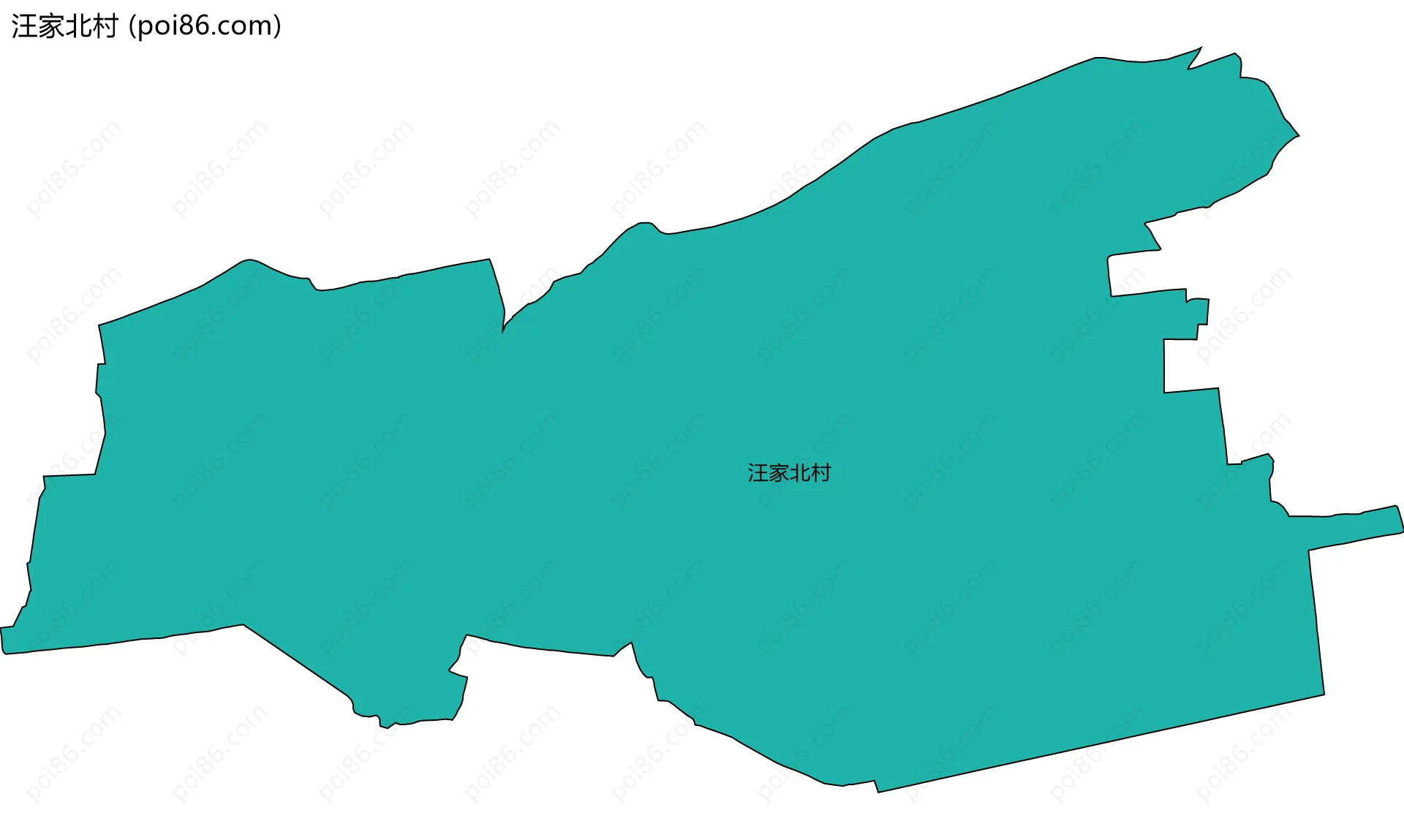 汪家北村边界地图