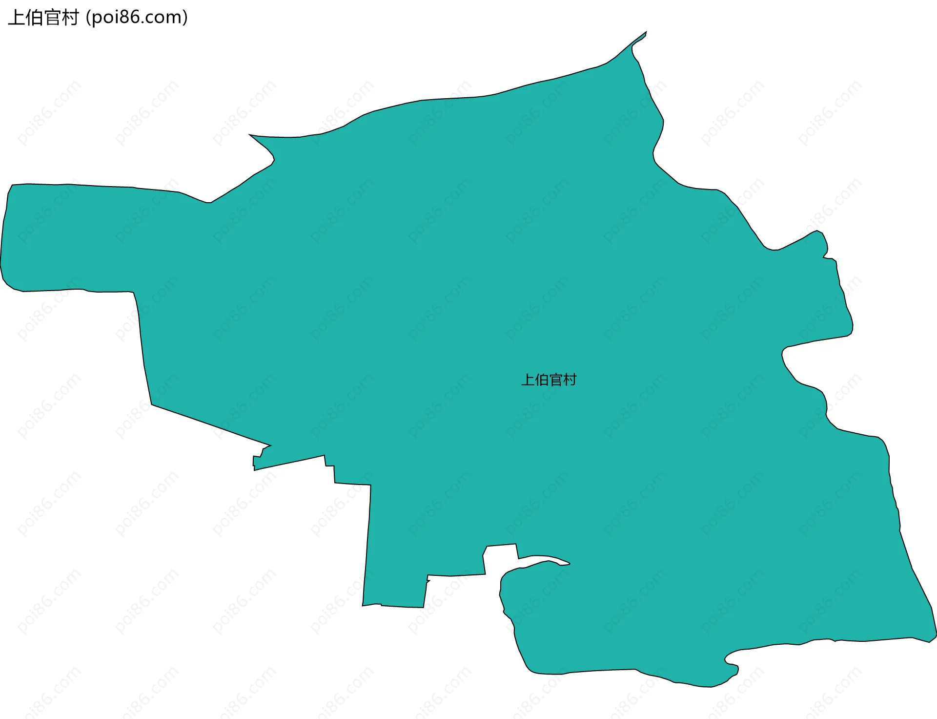 上伯官村边界地图