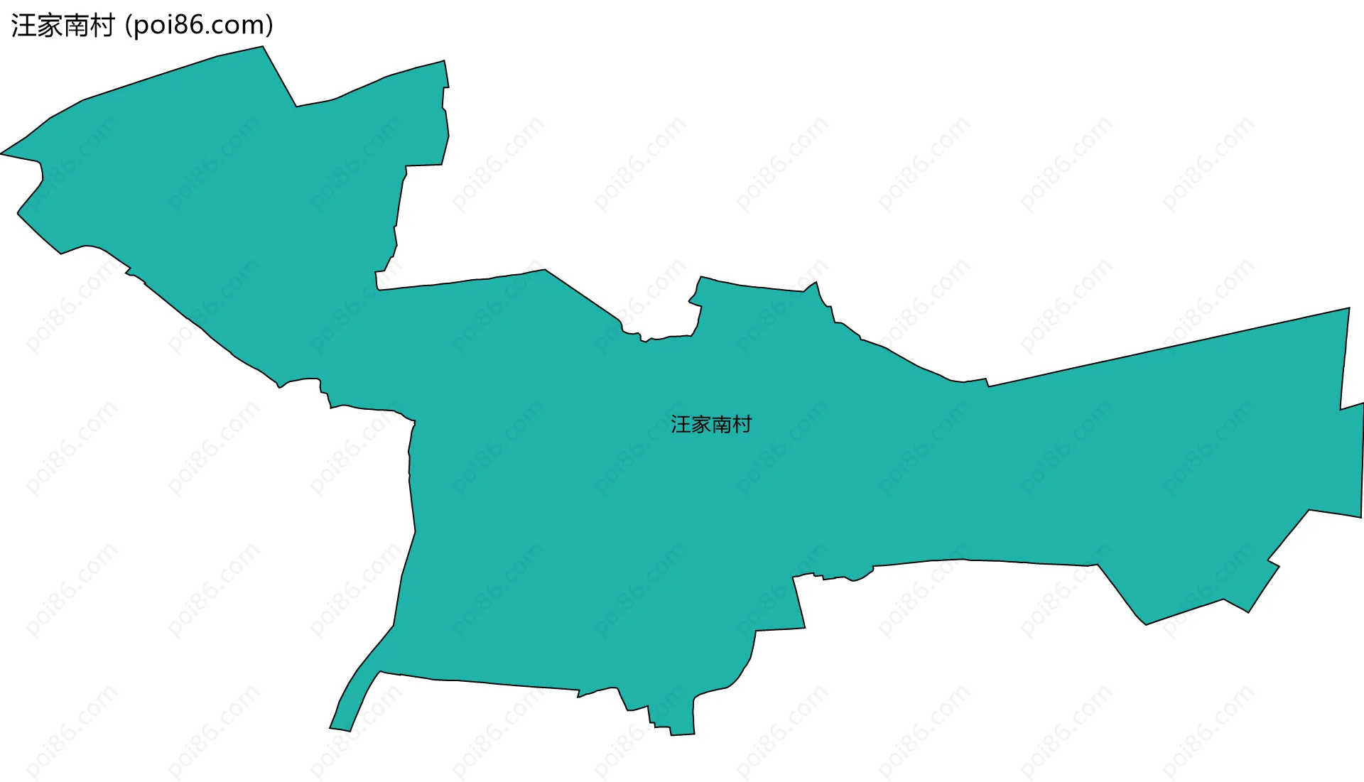 汪家南村边界地图