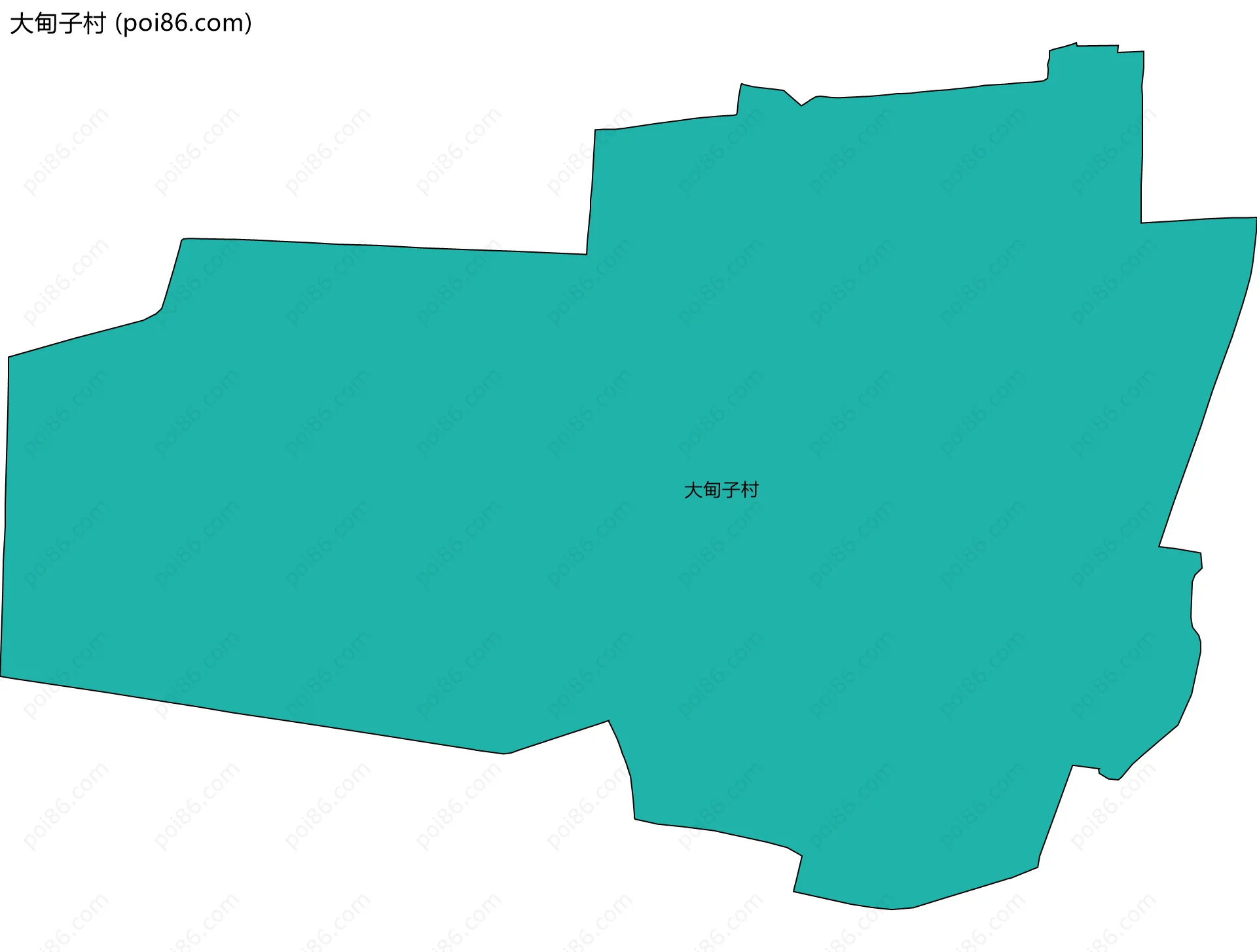 大甸子村边界地图