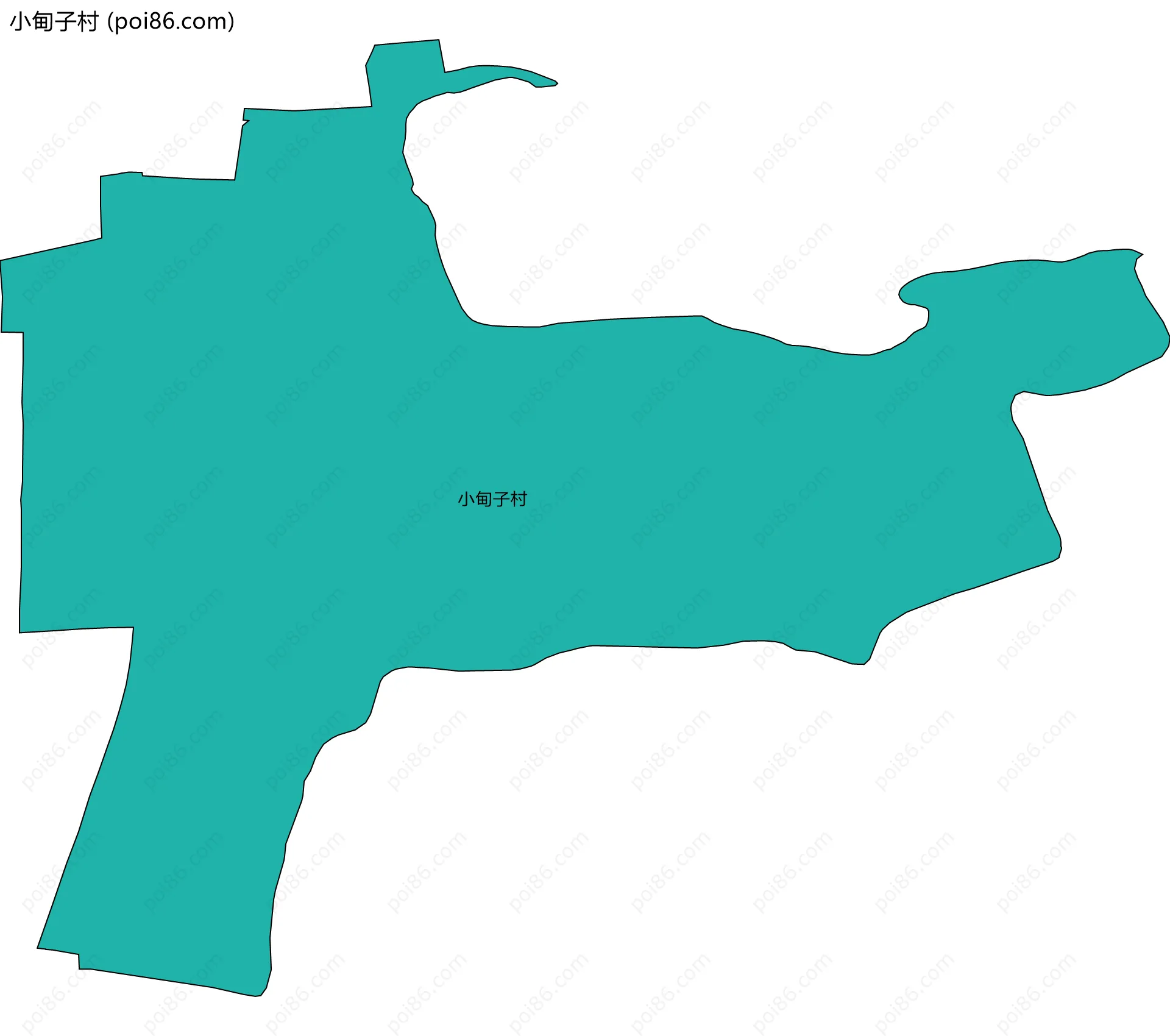 小甸子村边界地图