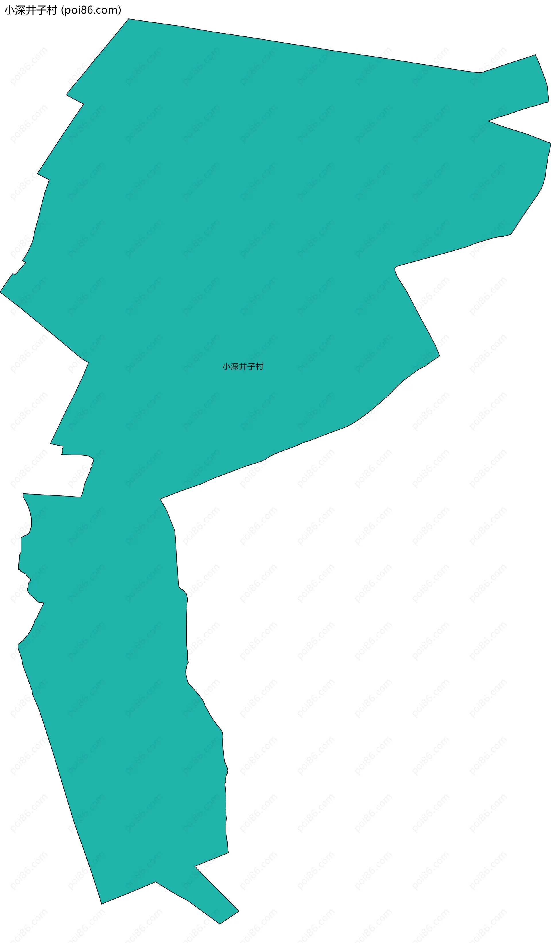 小深井子村边界地图