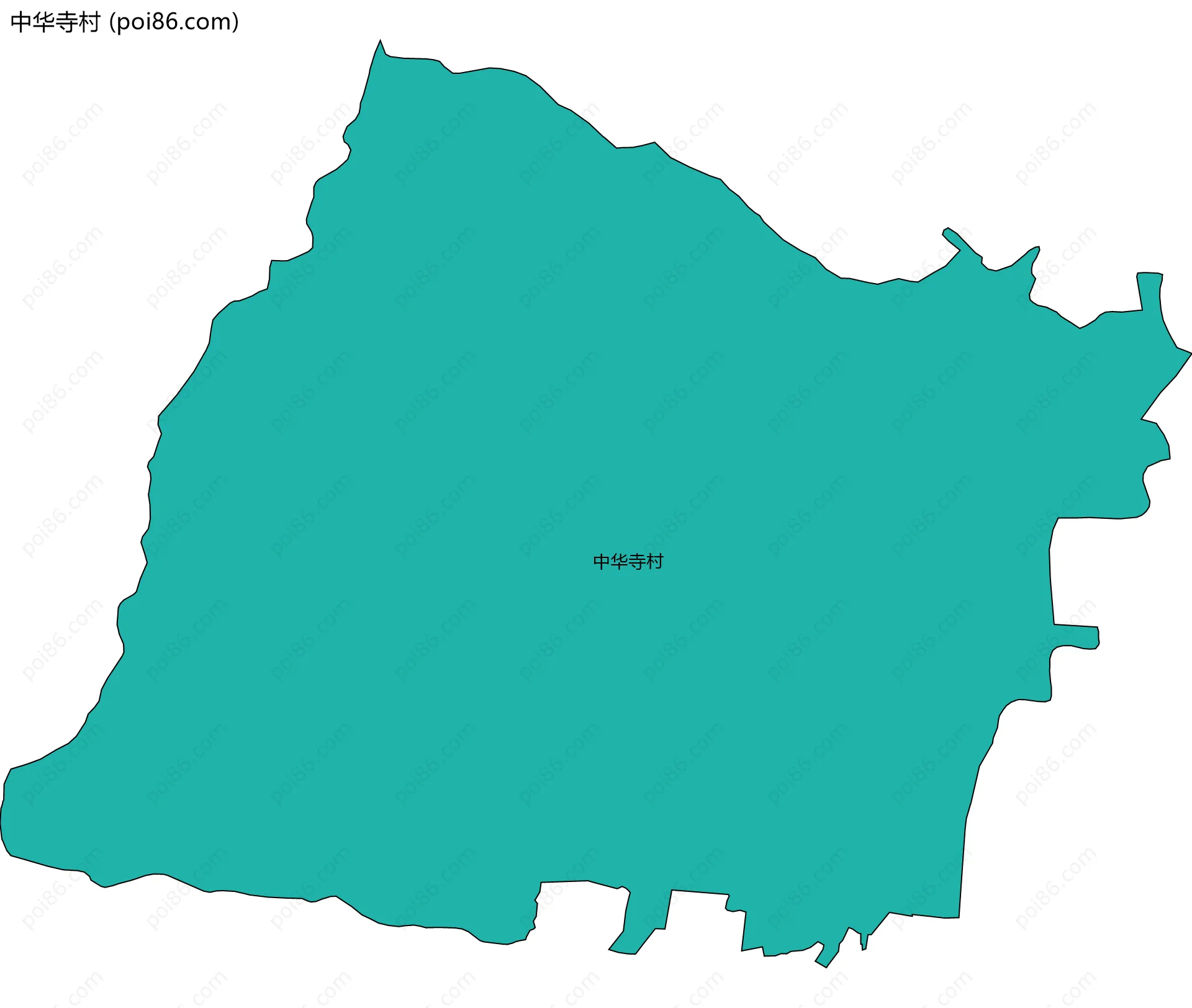 中华寺村边界地图