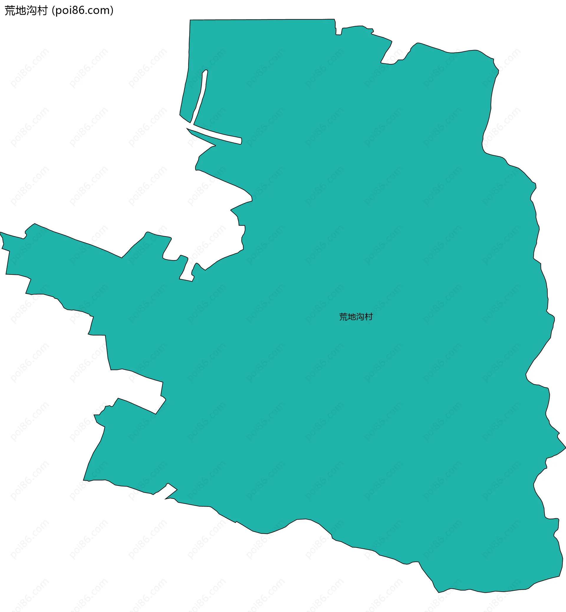 荒地沟村边界地图