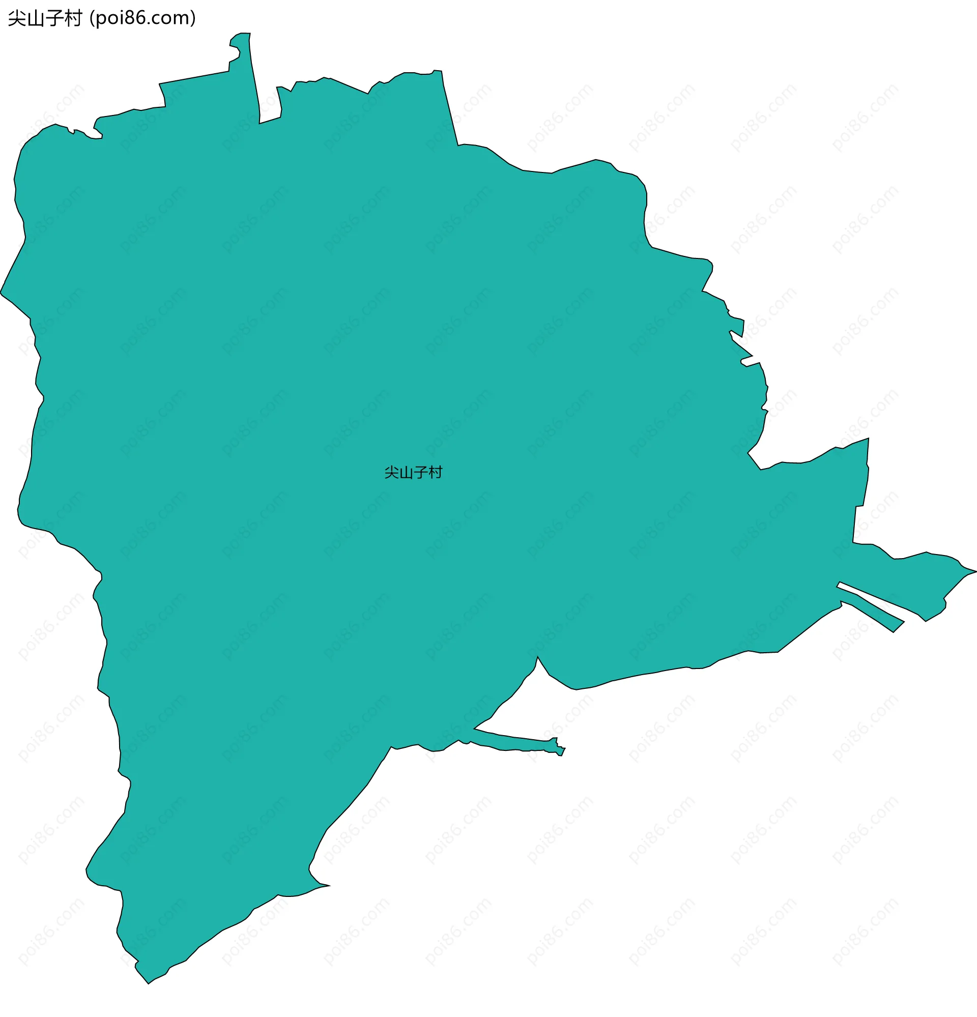 尖山子村边界地图