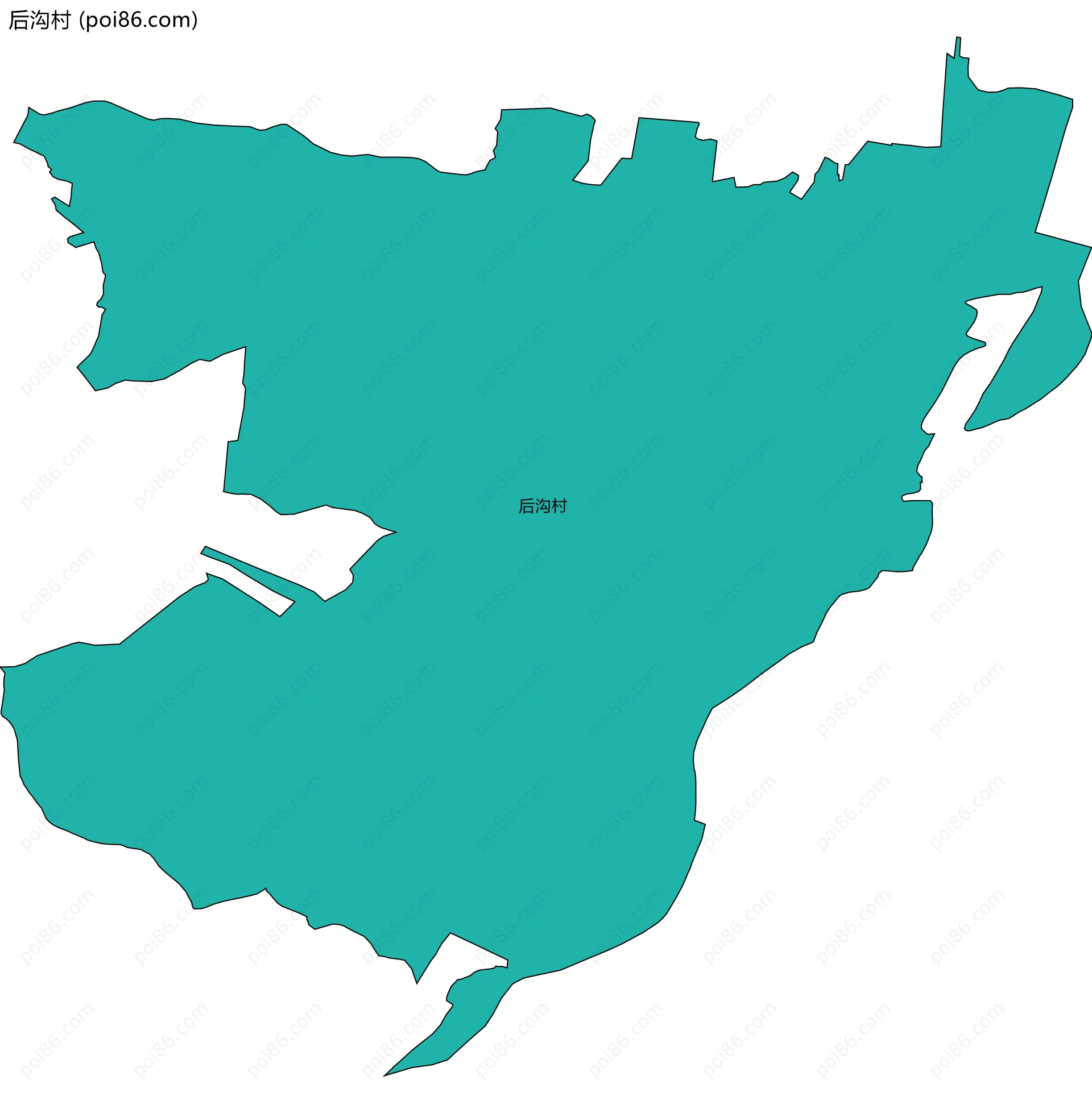 后沟村边界地图