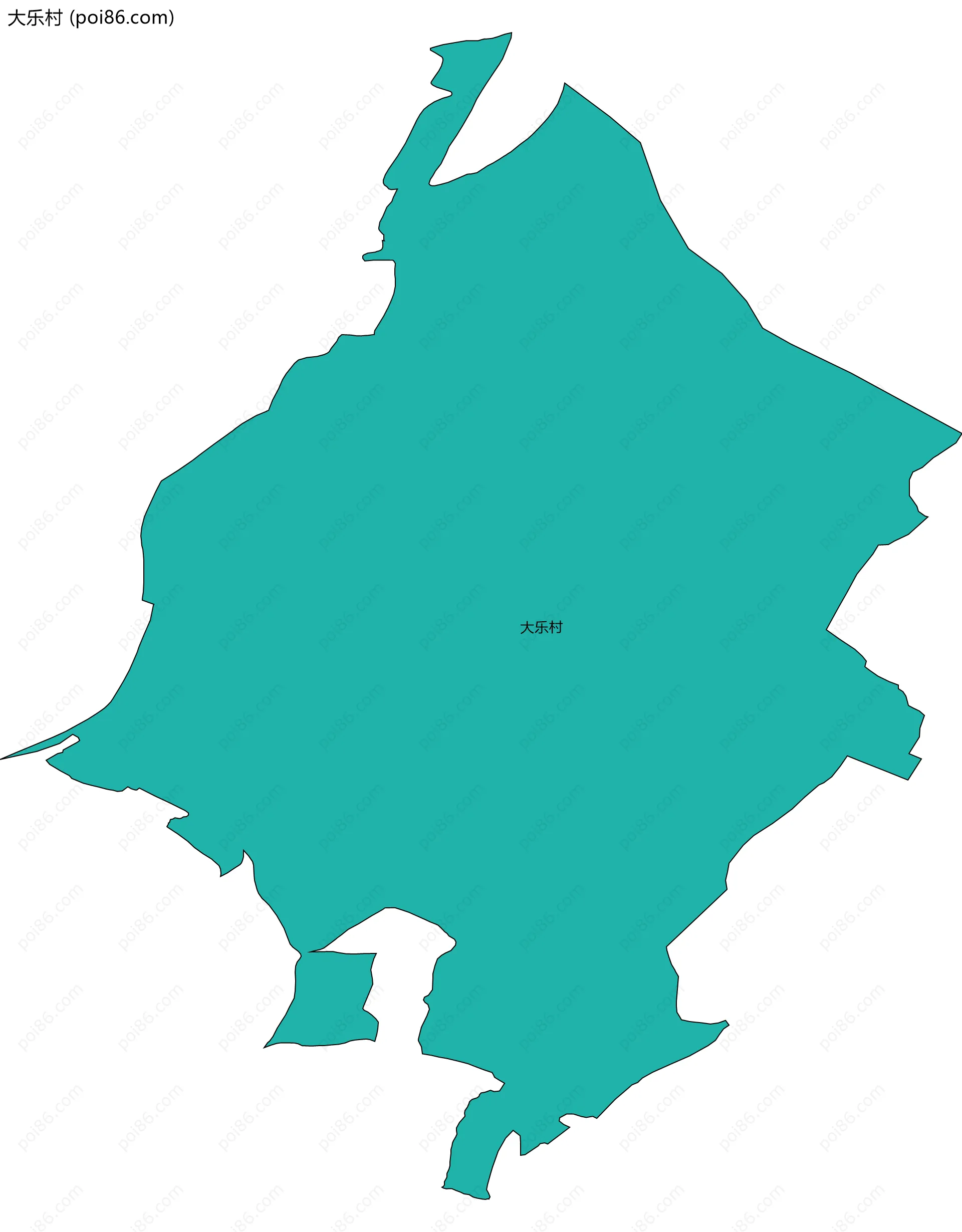 大乐村边界地图