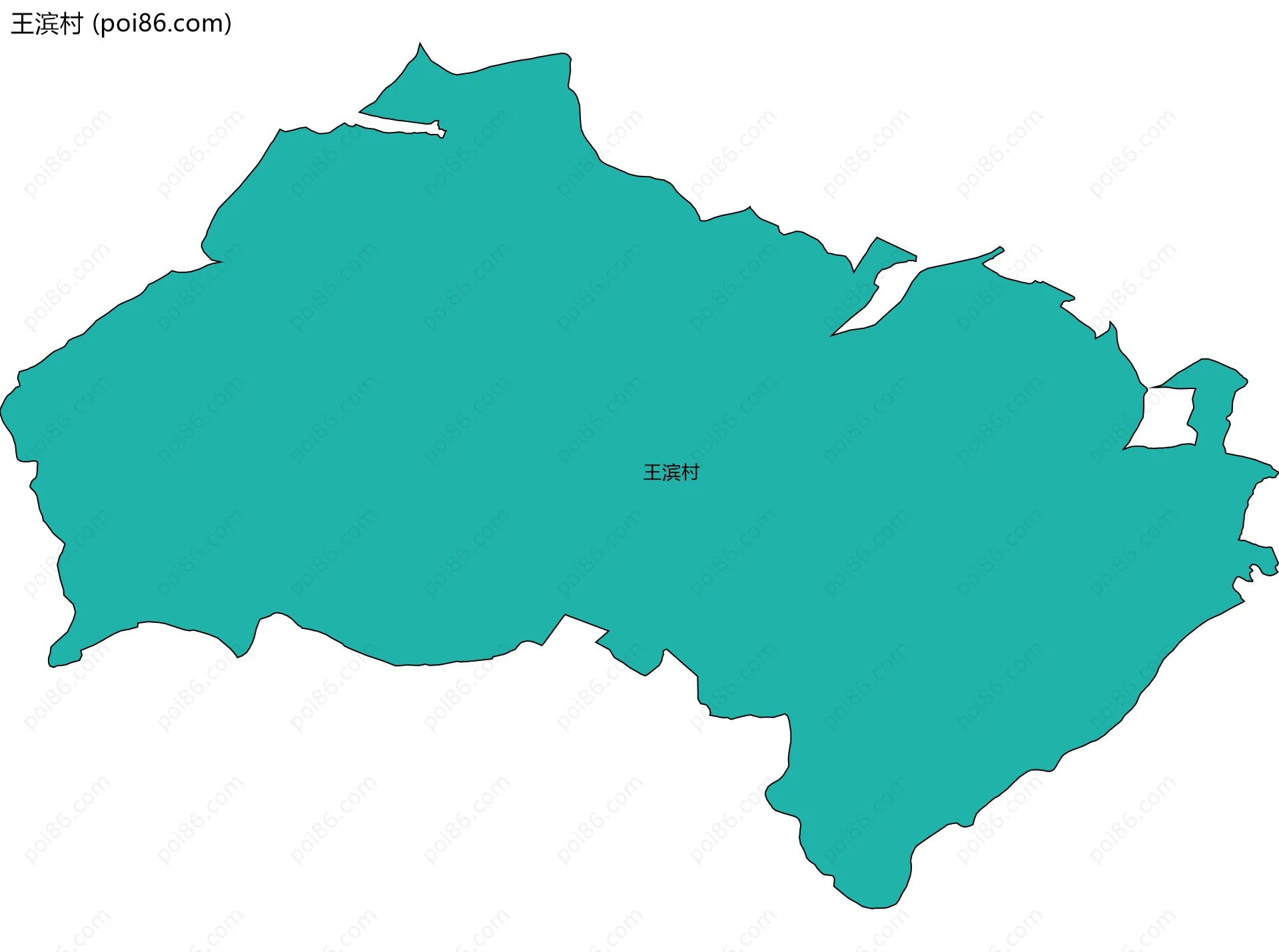 王滨村边界地图