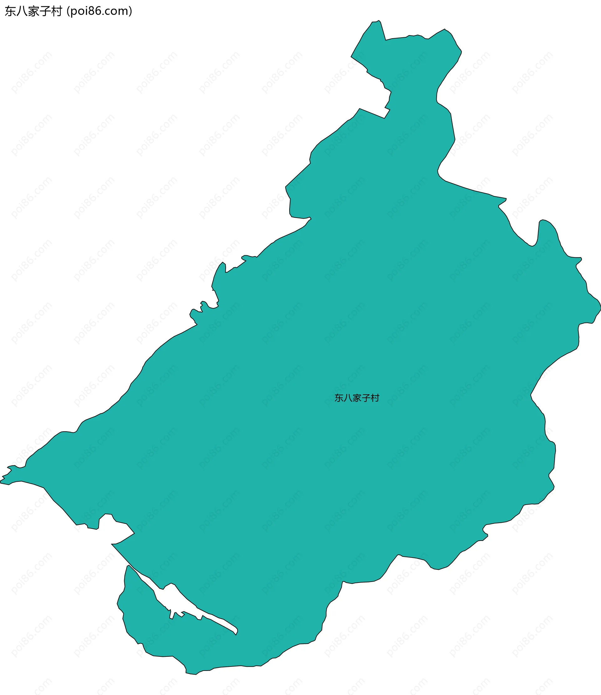 东八家子村边界地图