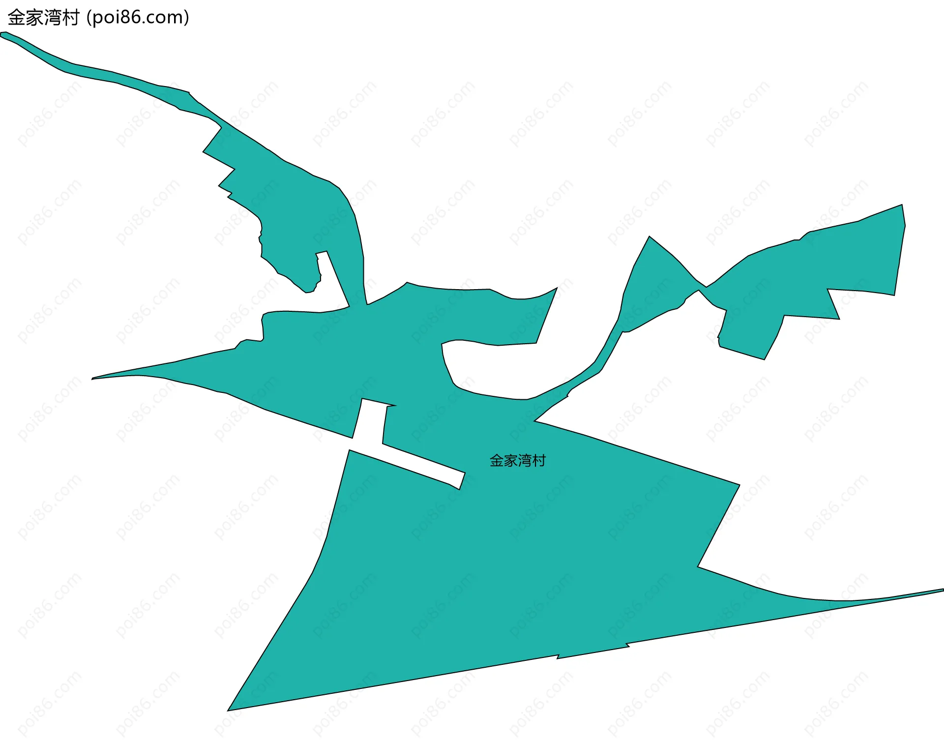 金家湾村边界地图