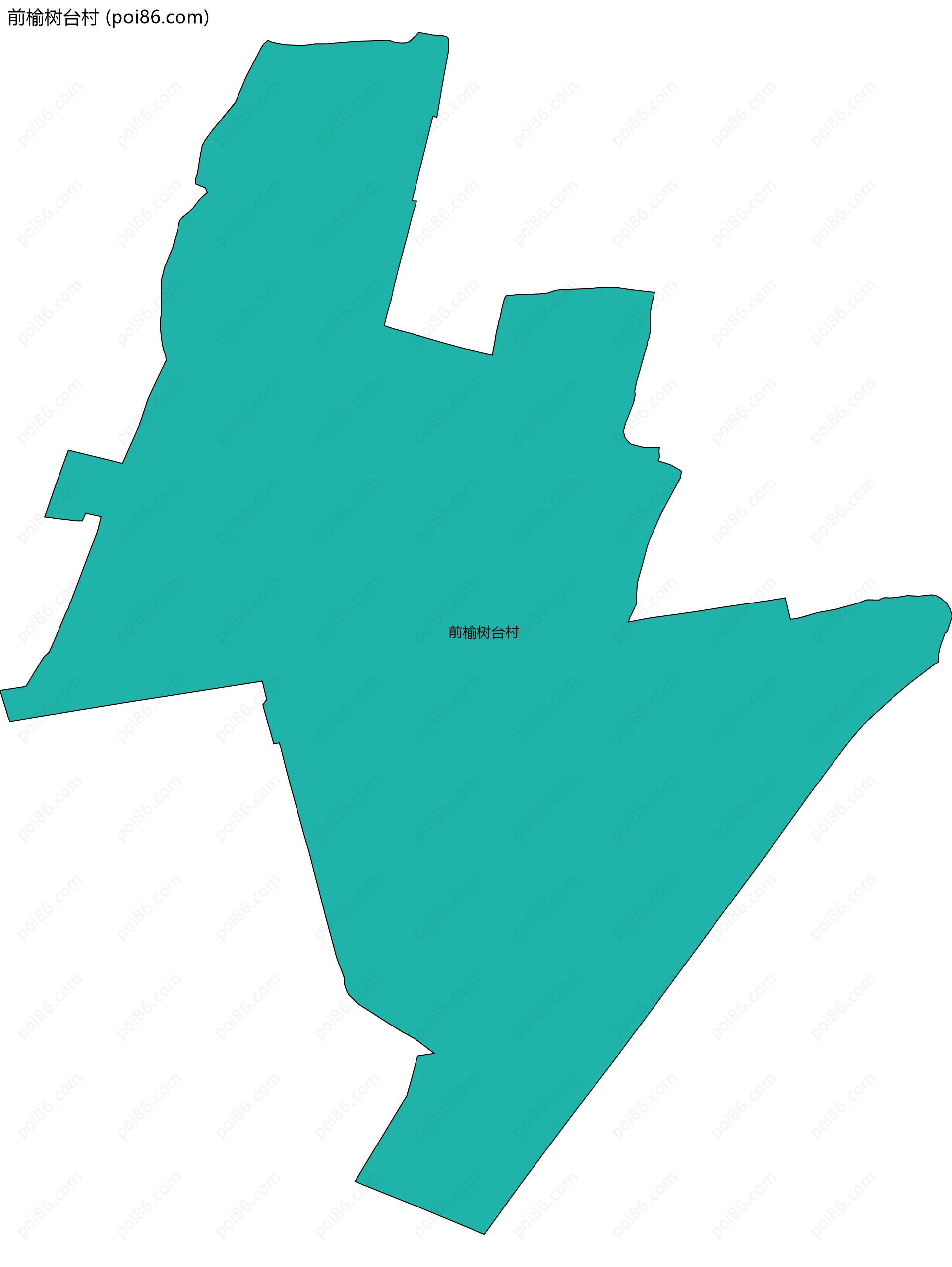 前榆树台村边界地图