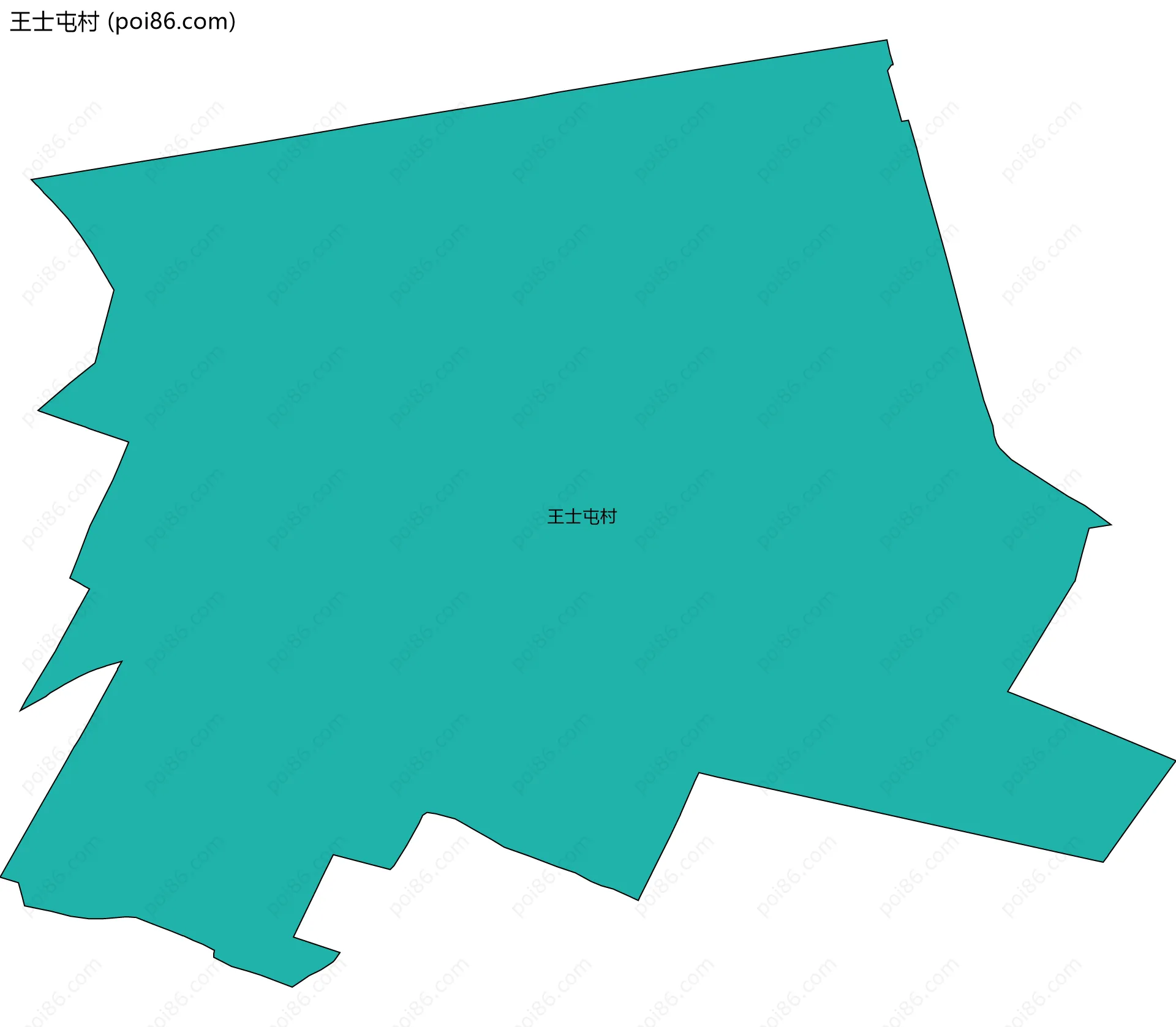 王士屯村边界地图