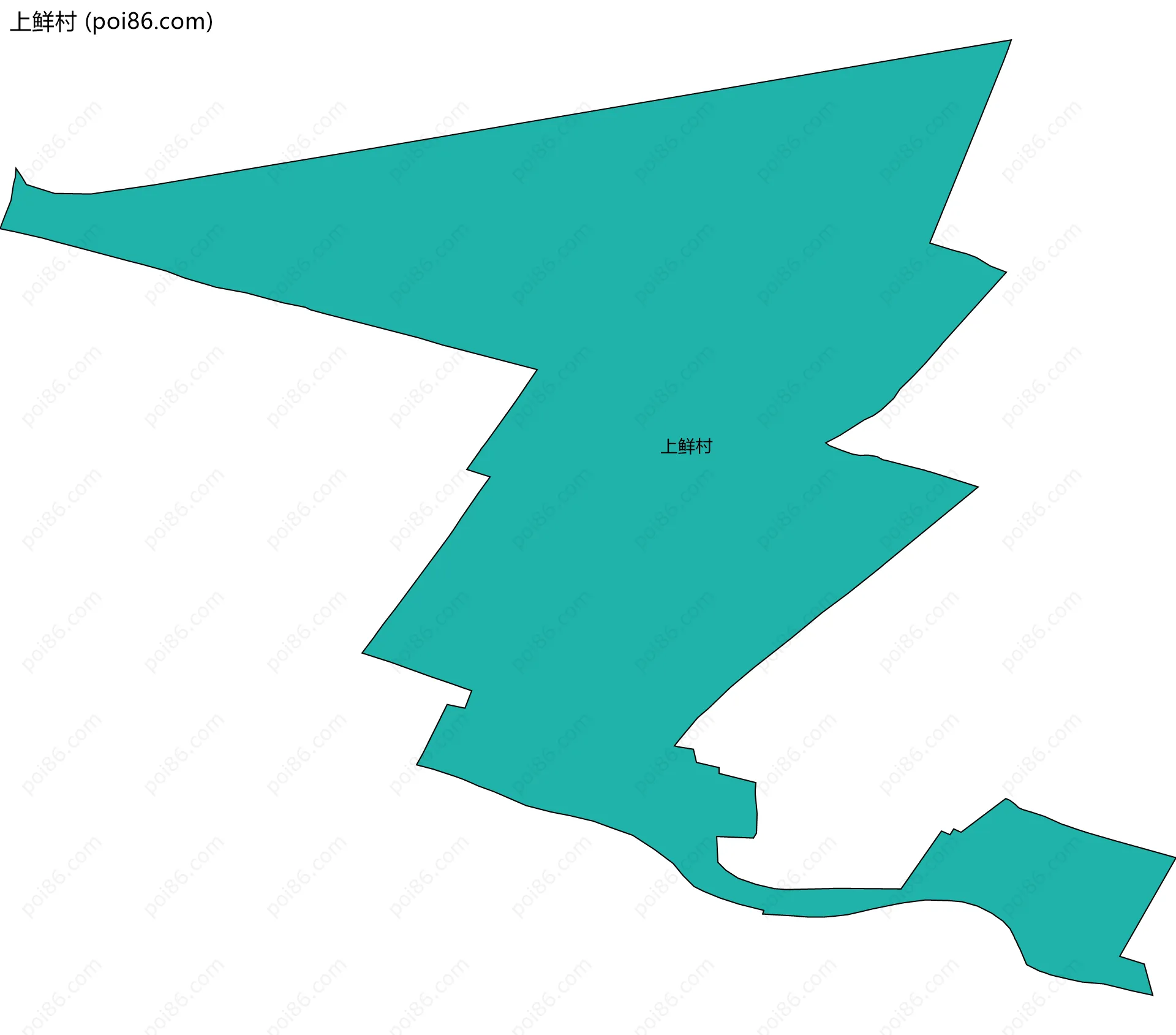 上鲜村边界地图