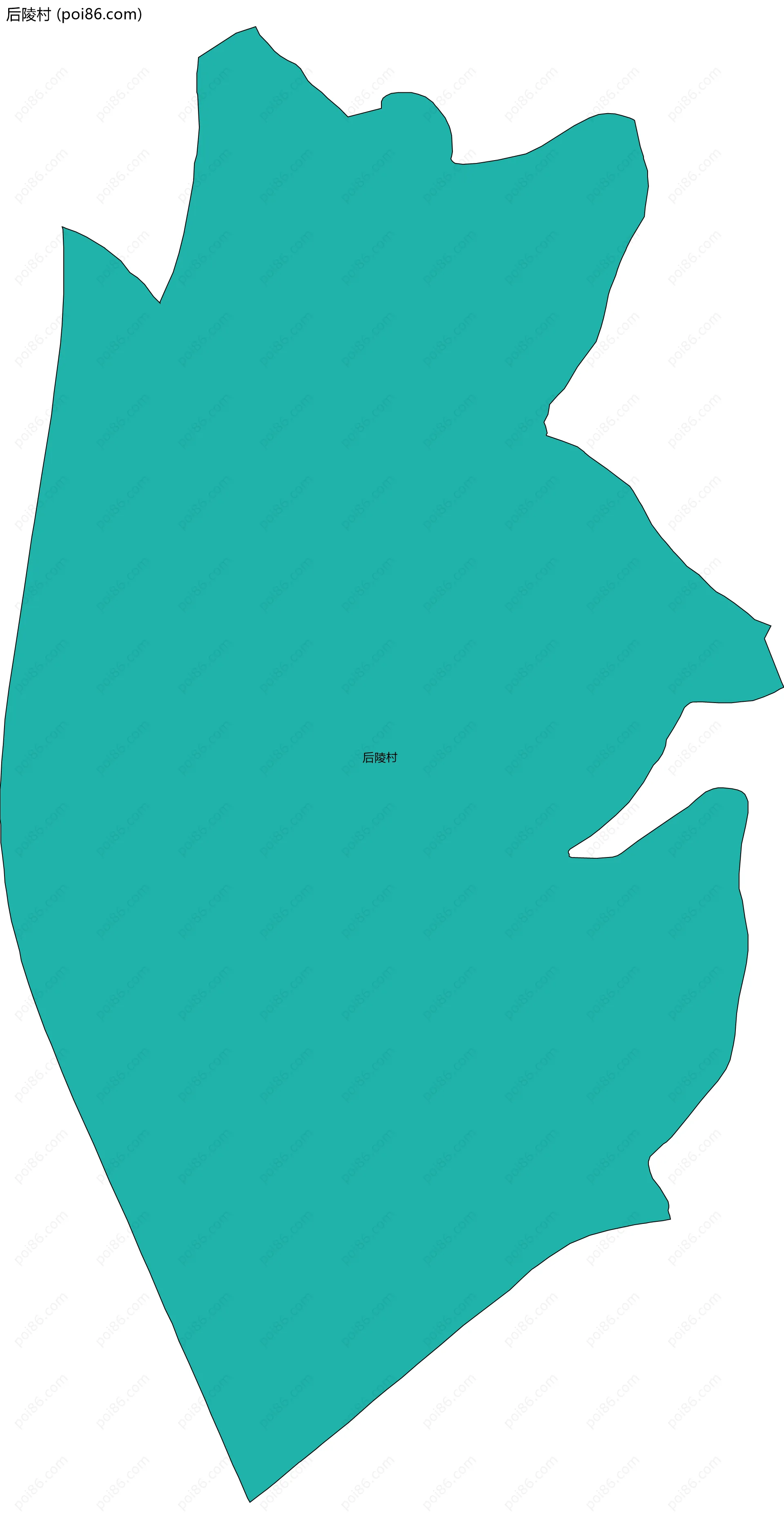 后陵村边界地图