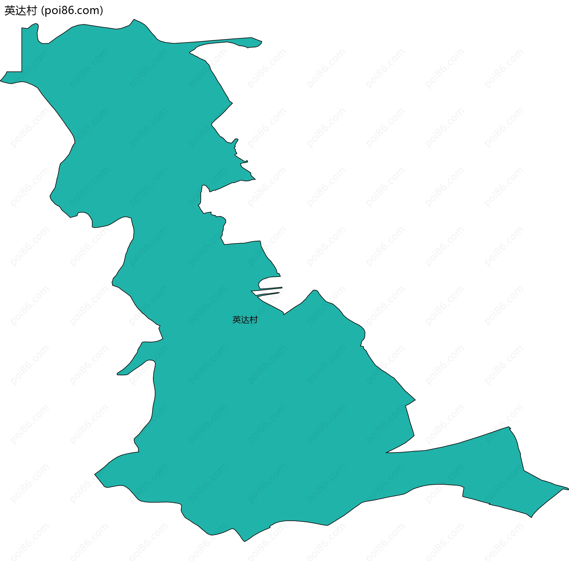 英达村边界地图