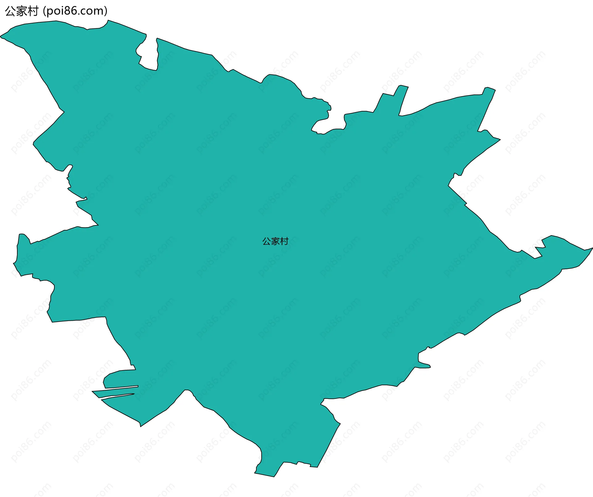 公家村边界地图