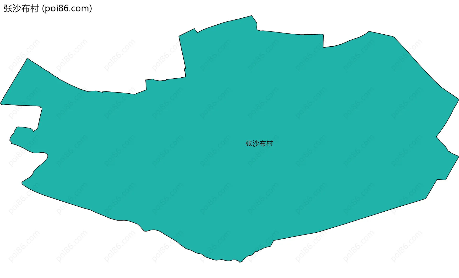 张沙布村边界地图