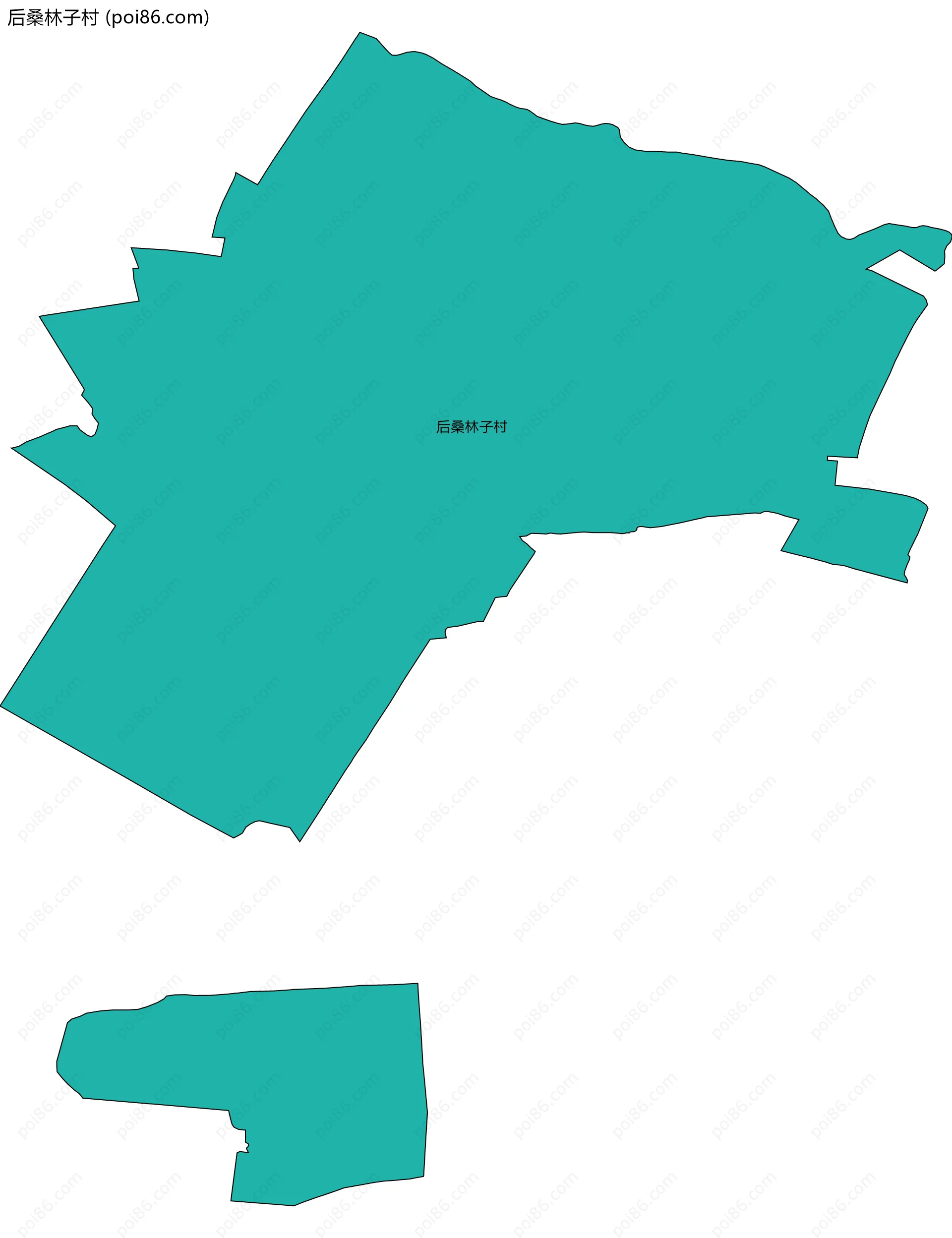 后桑林子村边界地图