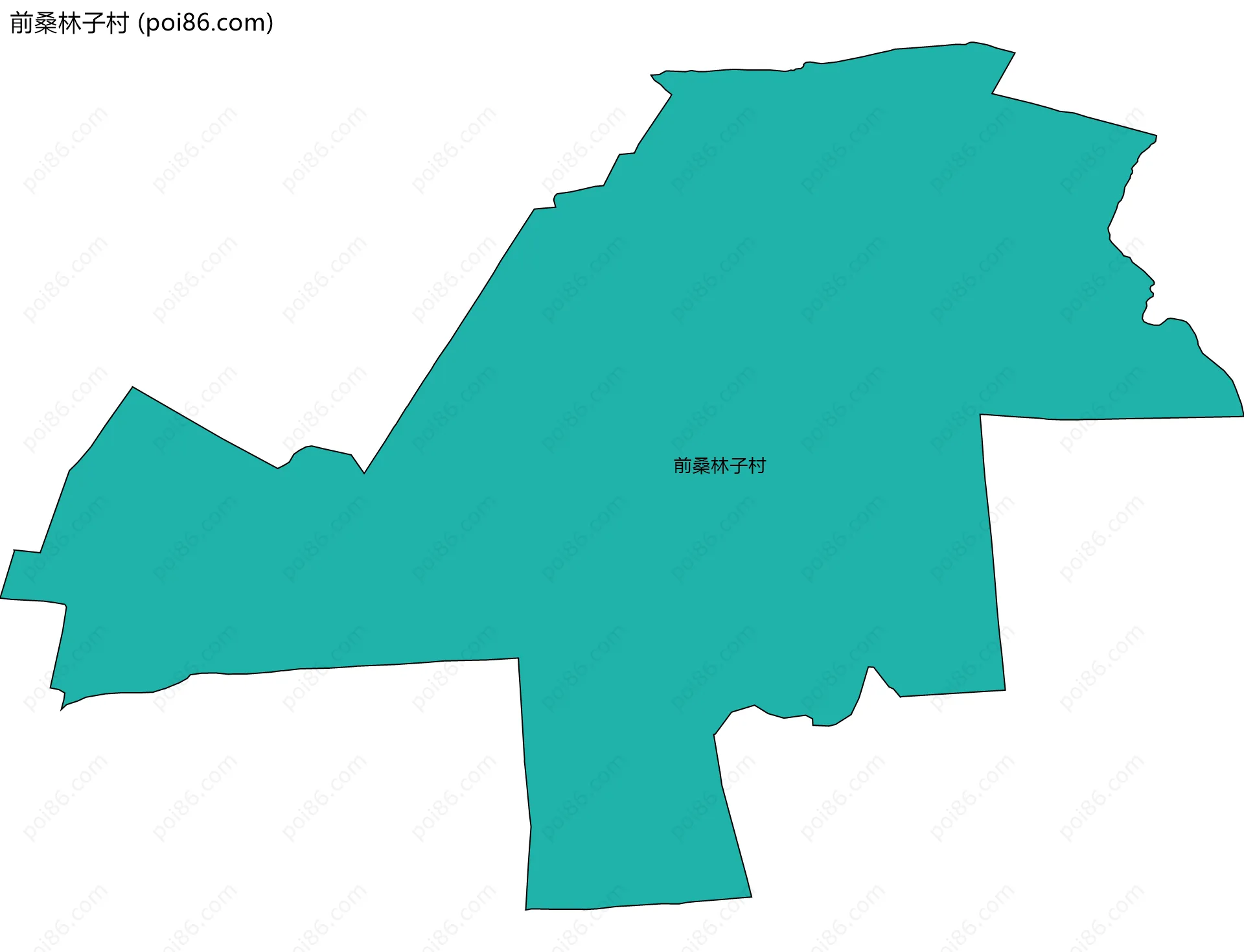 前桑林子村边界地图