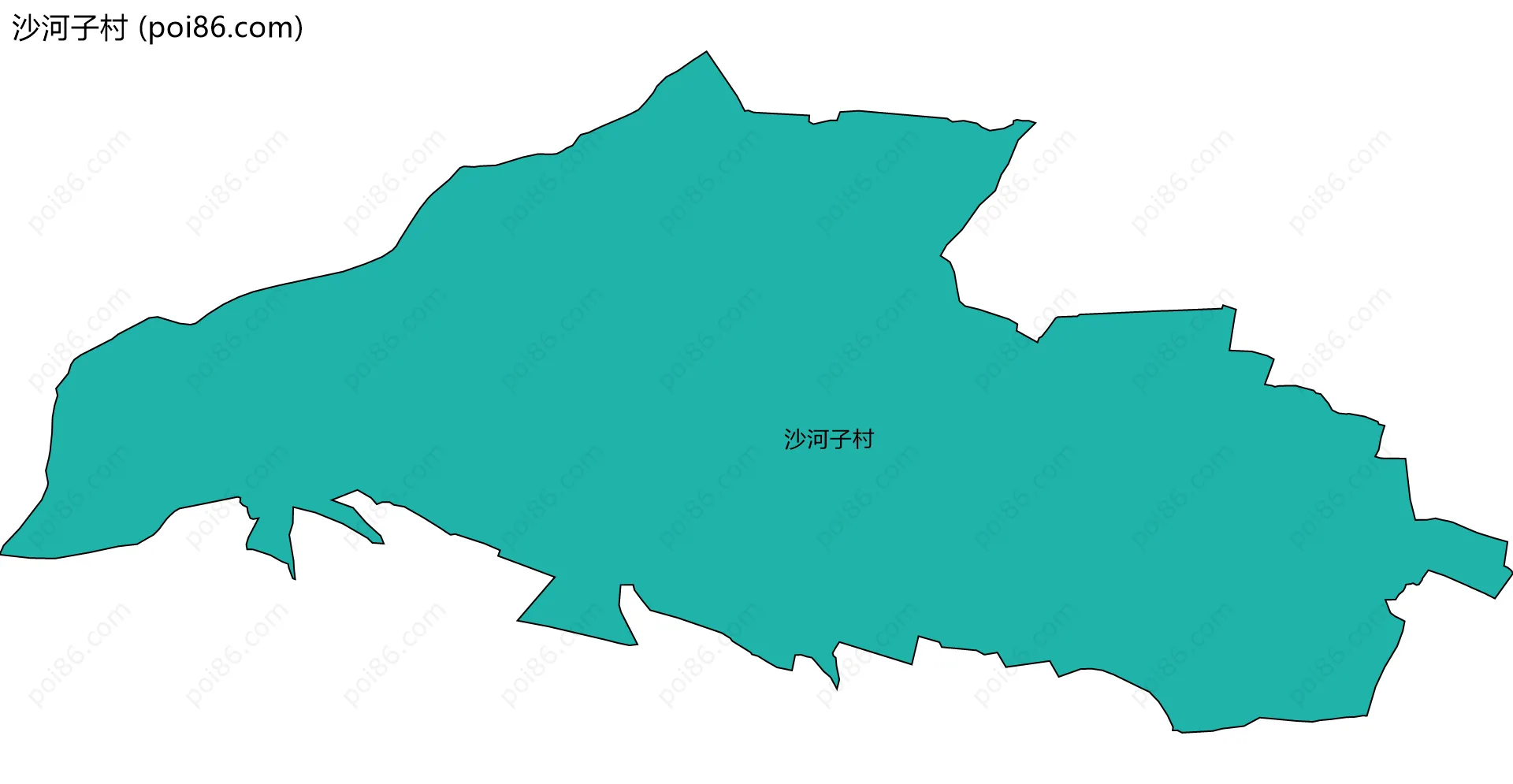 沙河子村边界地图