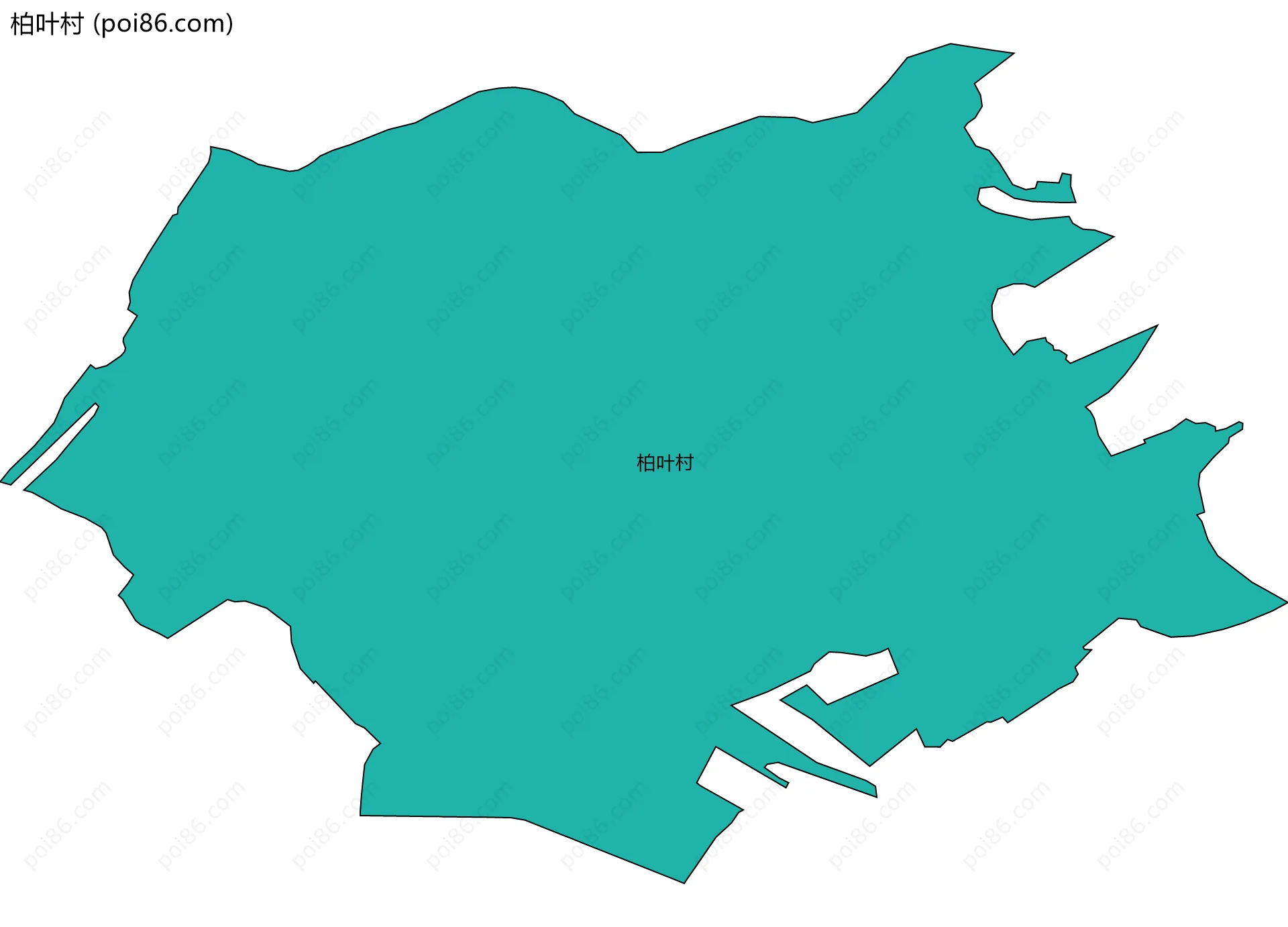 柏叶村边界地图