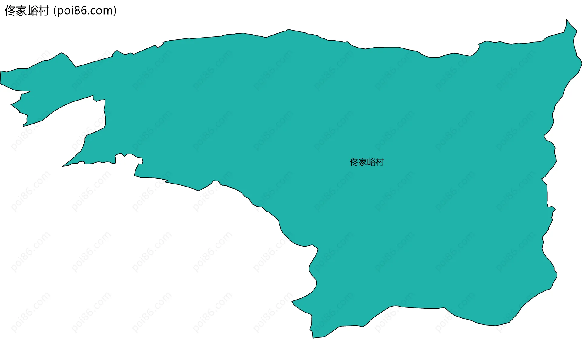 佟家峪村边界地图