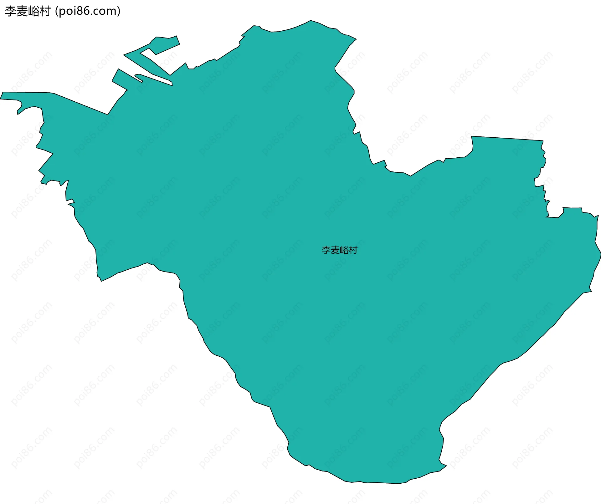 李麦峪村边界地图