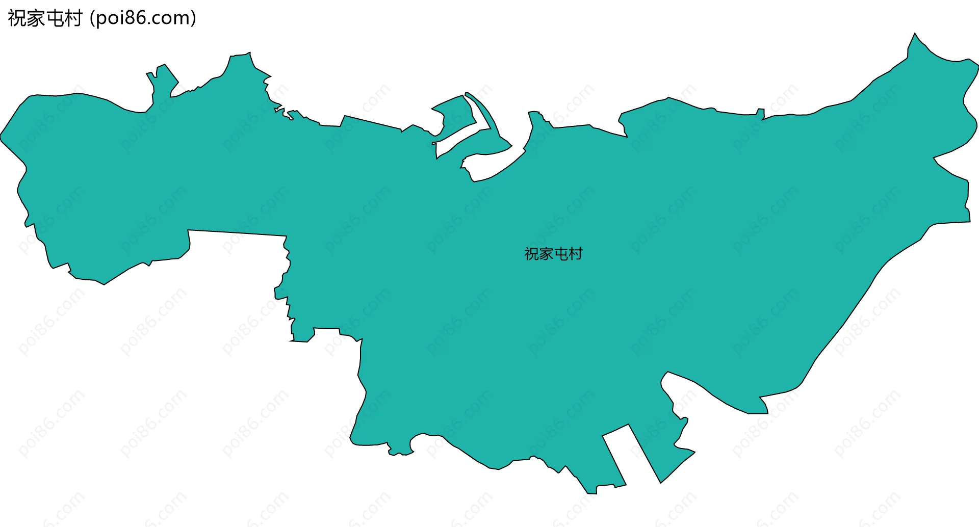 祝家屯村边界地图