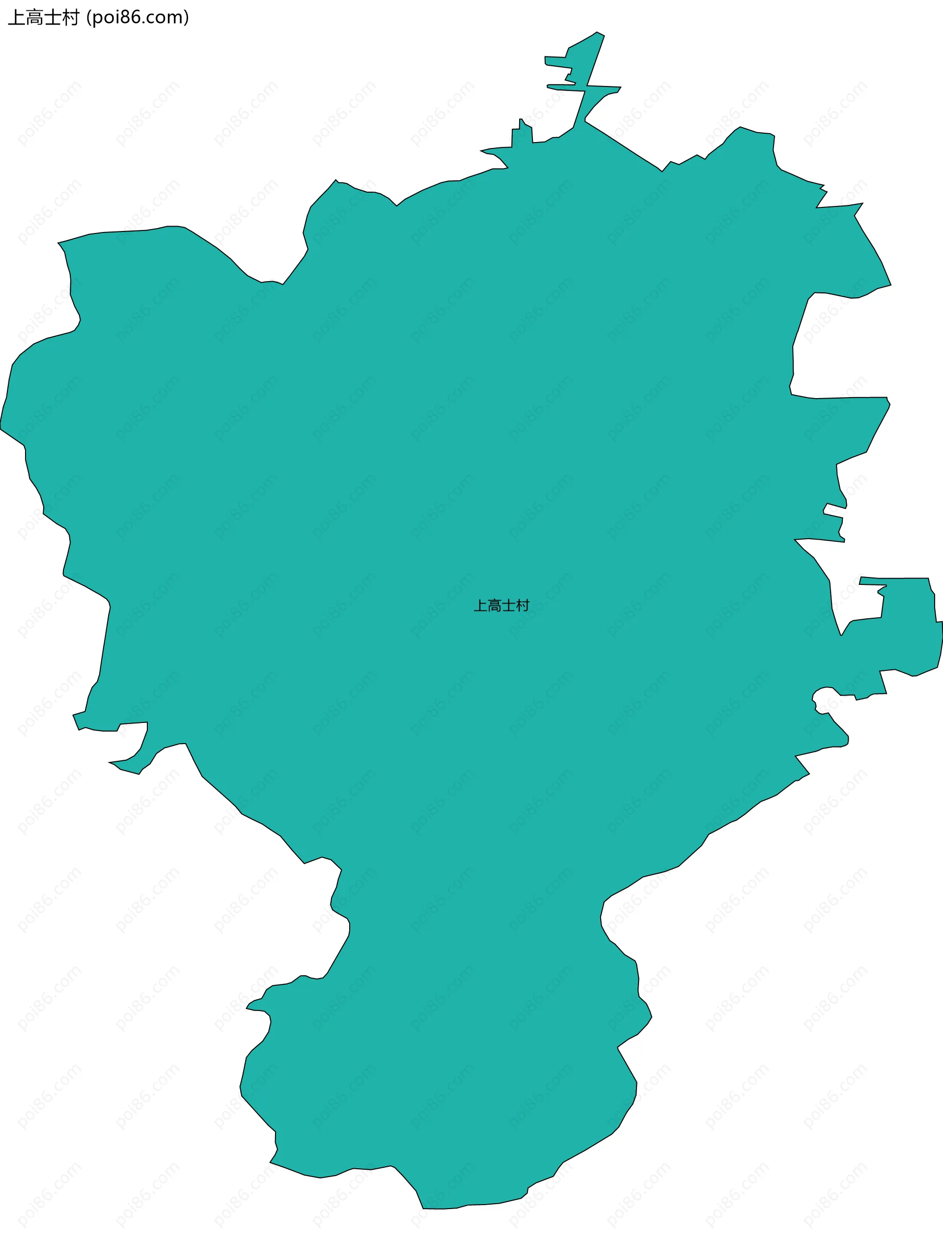 上高士村边界地图