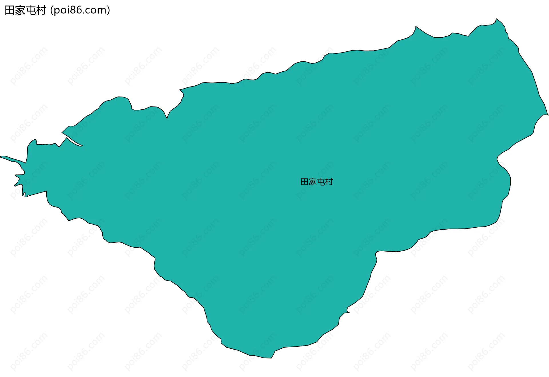 田家屯村边界地图