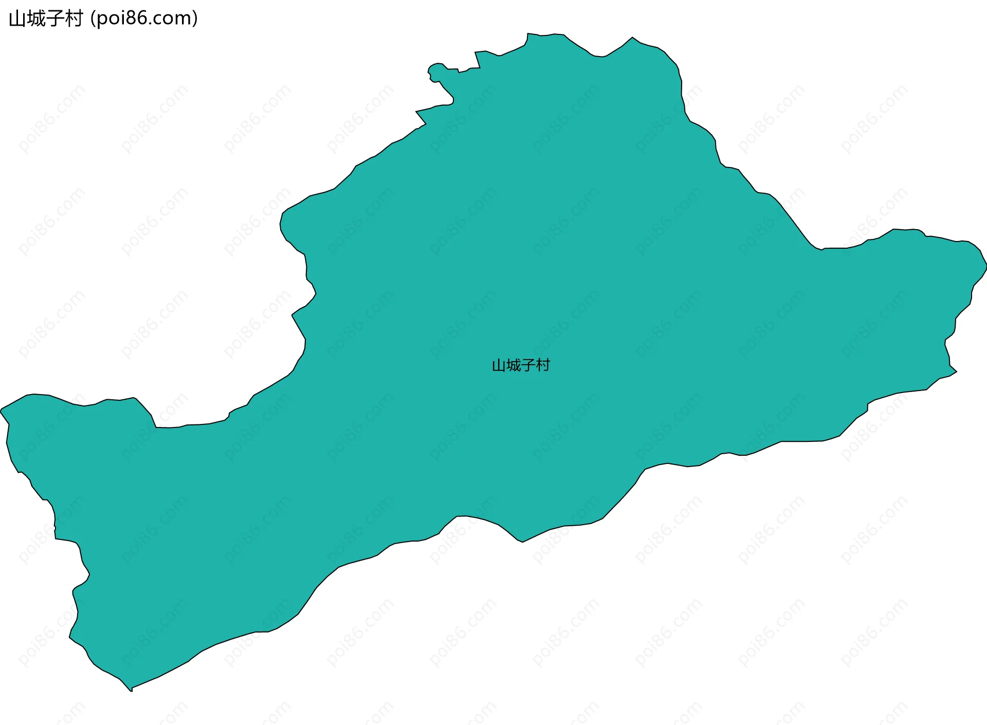 山城子村边界地图